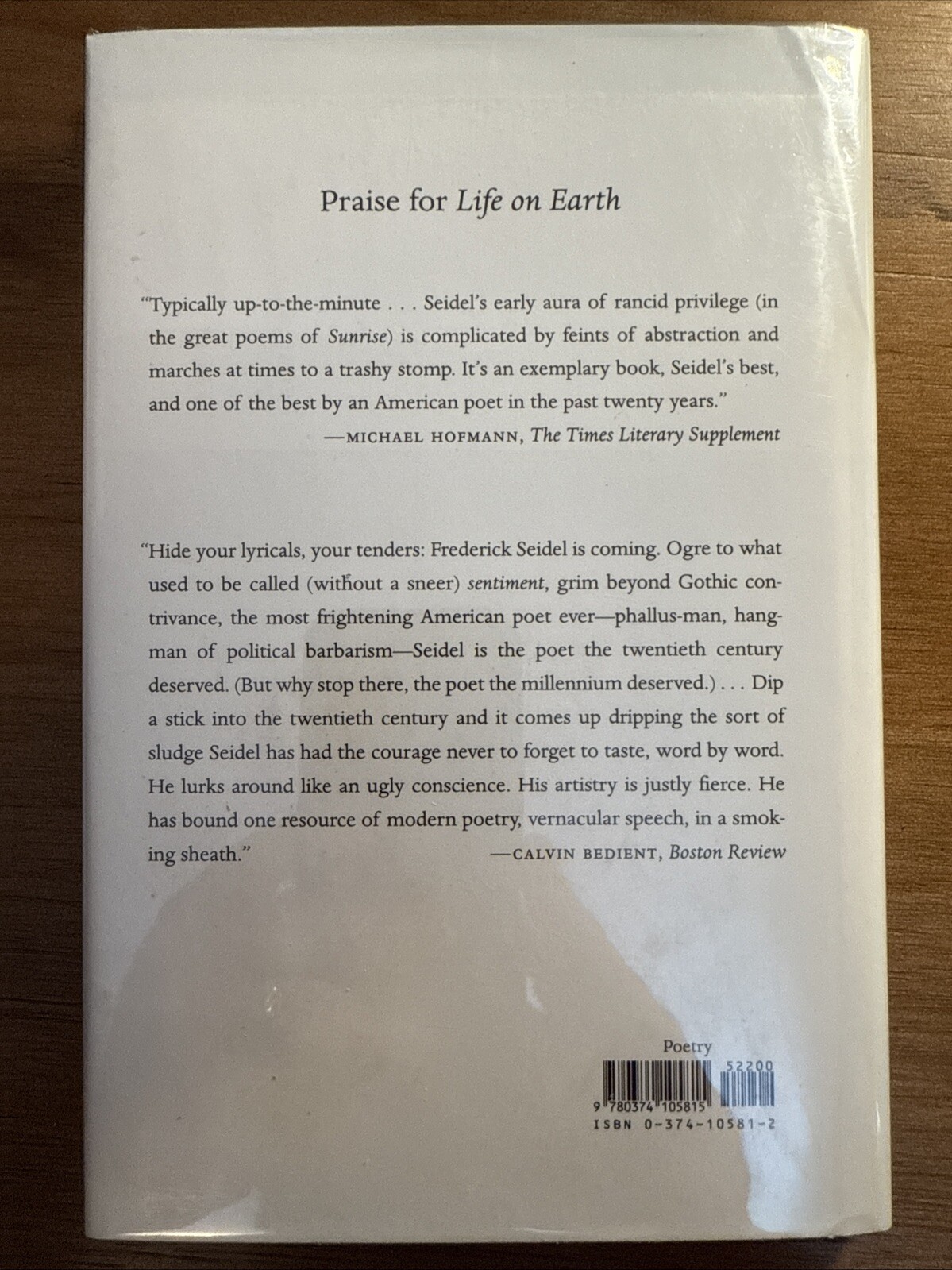 AREA CODE 212: POEMS By Frederick Seidel – Hardcover