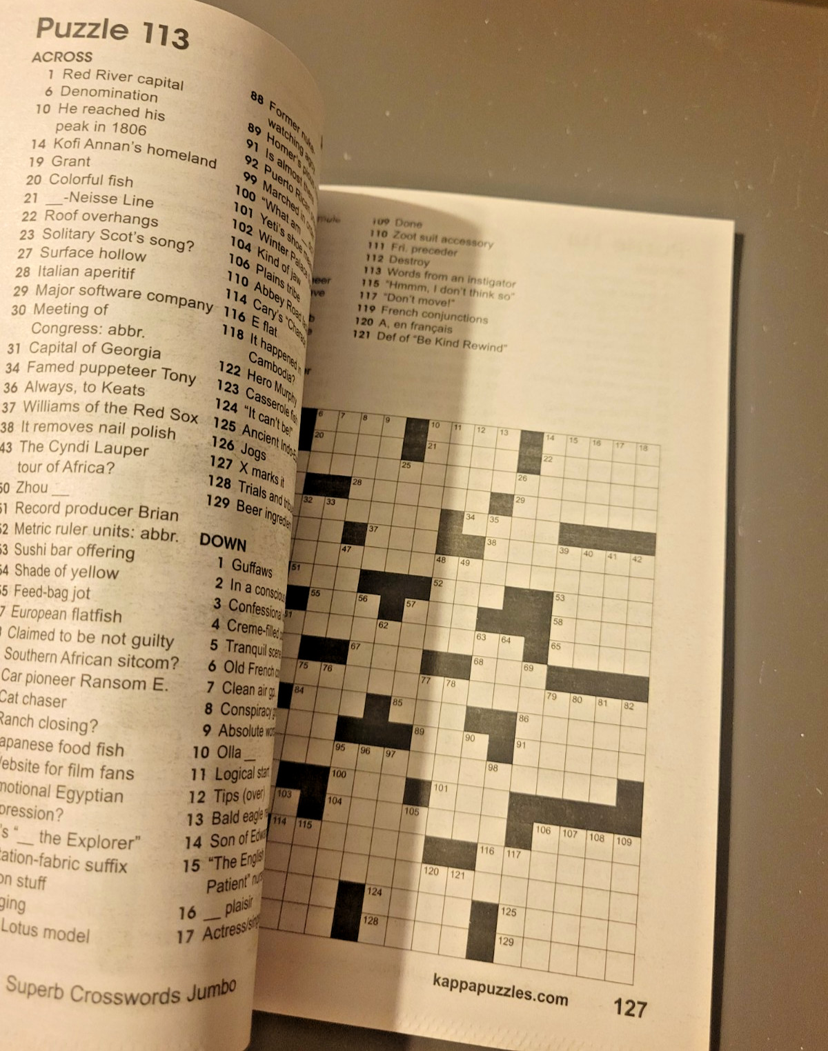 Superb Crosswords Jumbo – by Kappa – Volume 257 – 124 All-Themed Puzzles!
