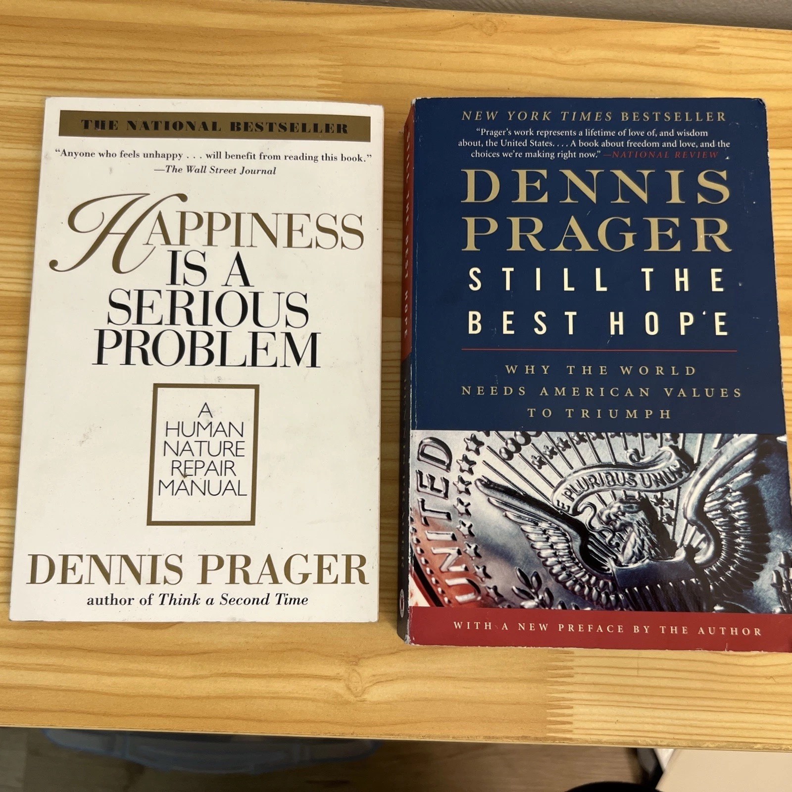 2 Books by Dennis Prager Happiness Hope