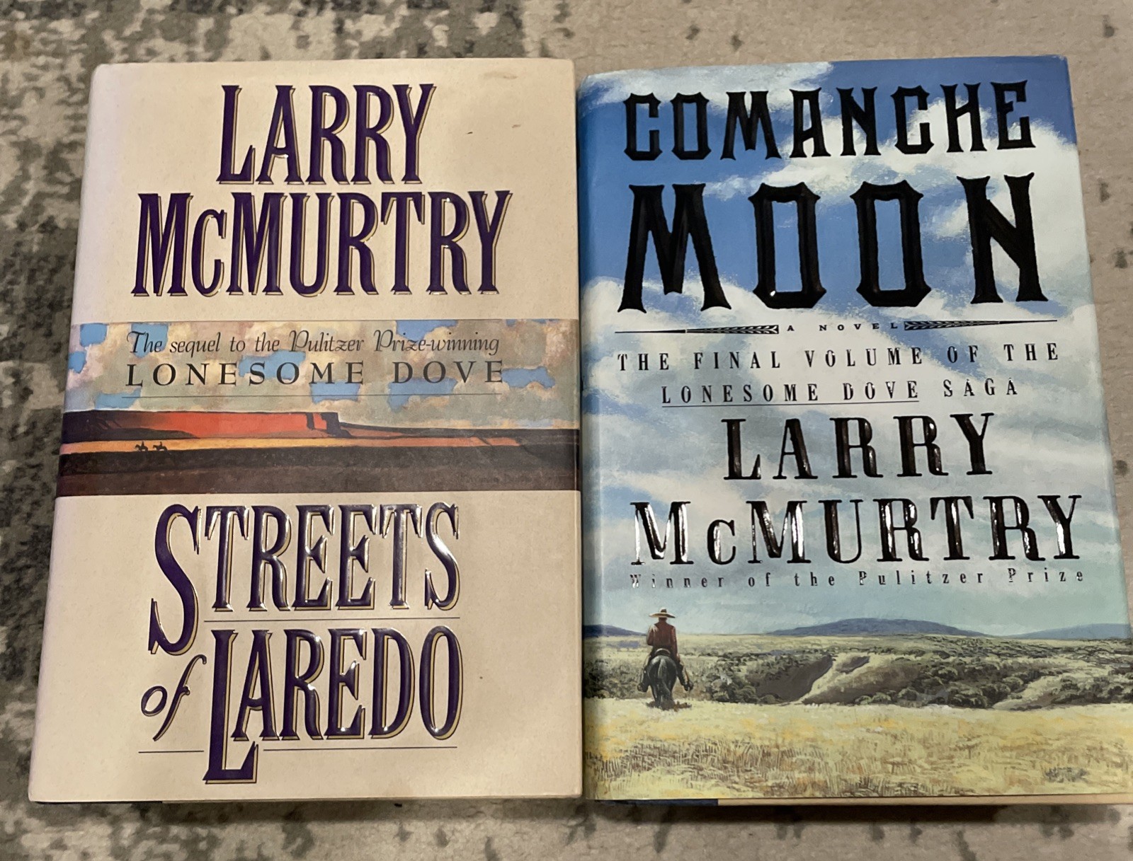 Larry McMurtry Streets of Laredo & Comanche Moon Hardcover Simon & Schuster Saga