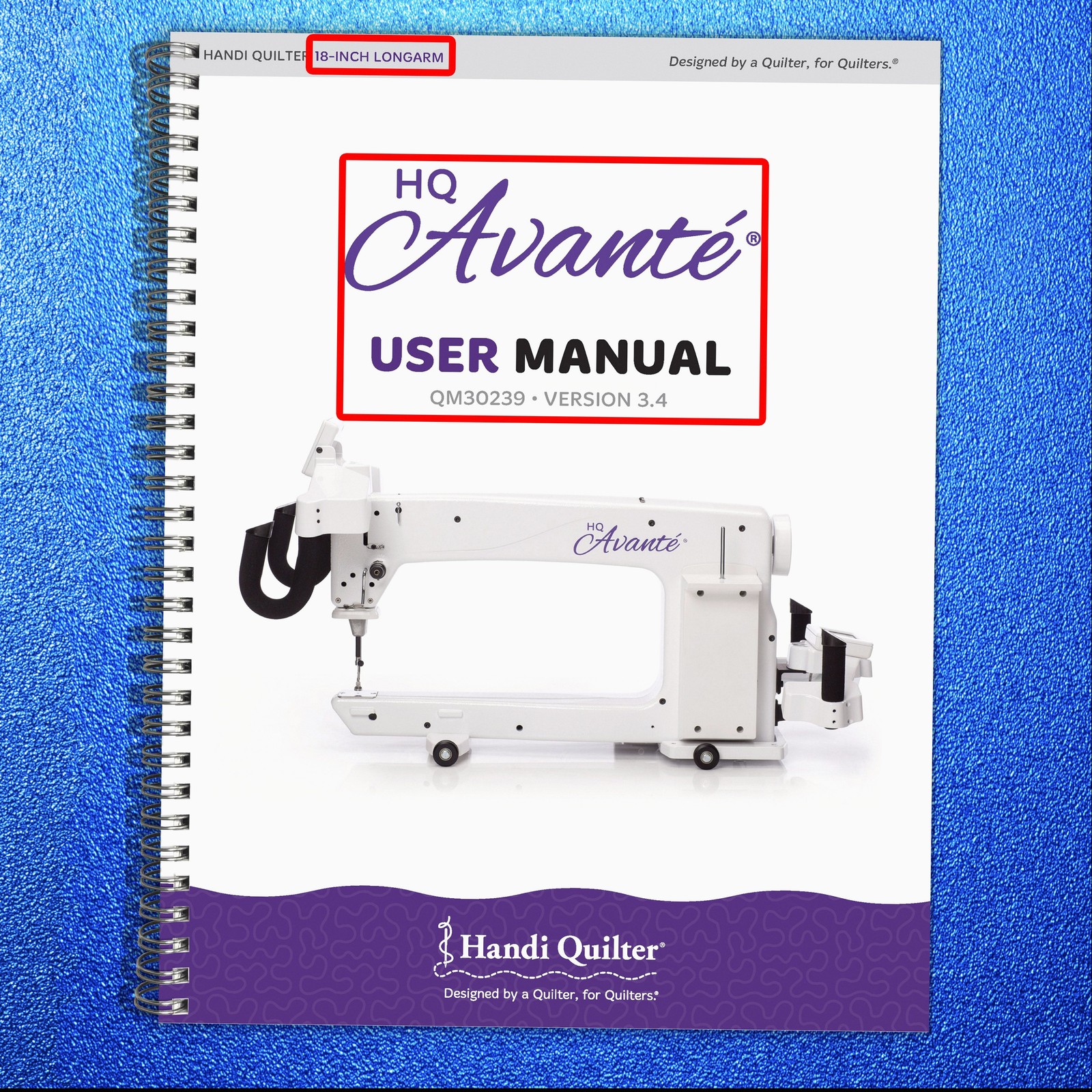HANDI QUILTER HQ Avante v3.4 User Manual – WIRE-LOCK BIND – TOUGH COVERS