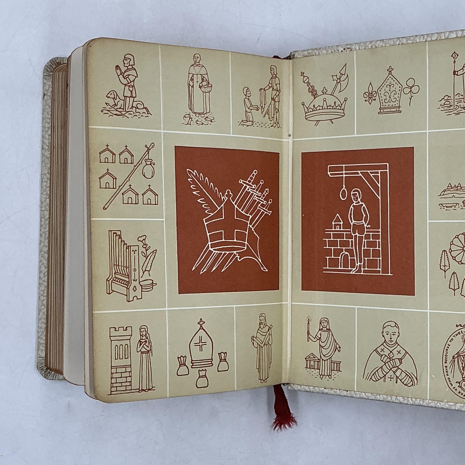 LIVES OF THE SAINTS Alban Butler Lib. Of Catholic Devotion HC Cream Faux Leather