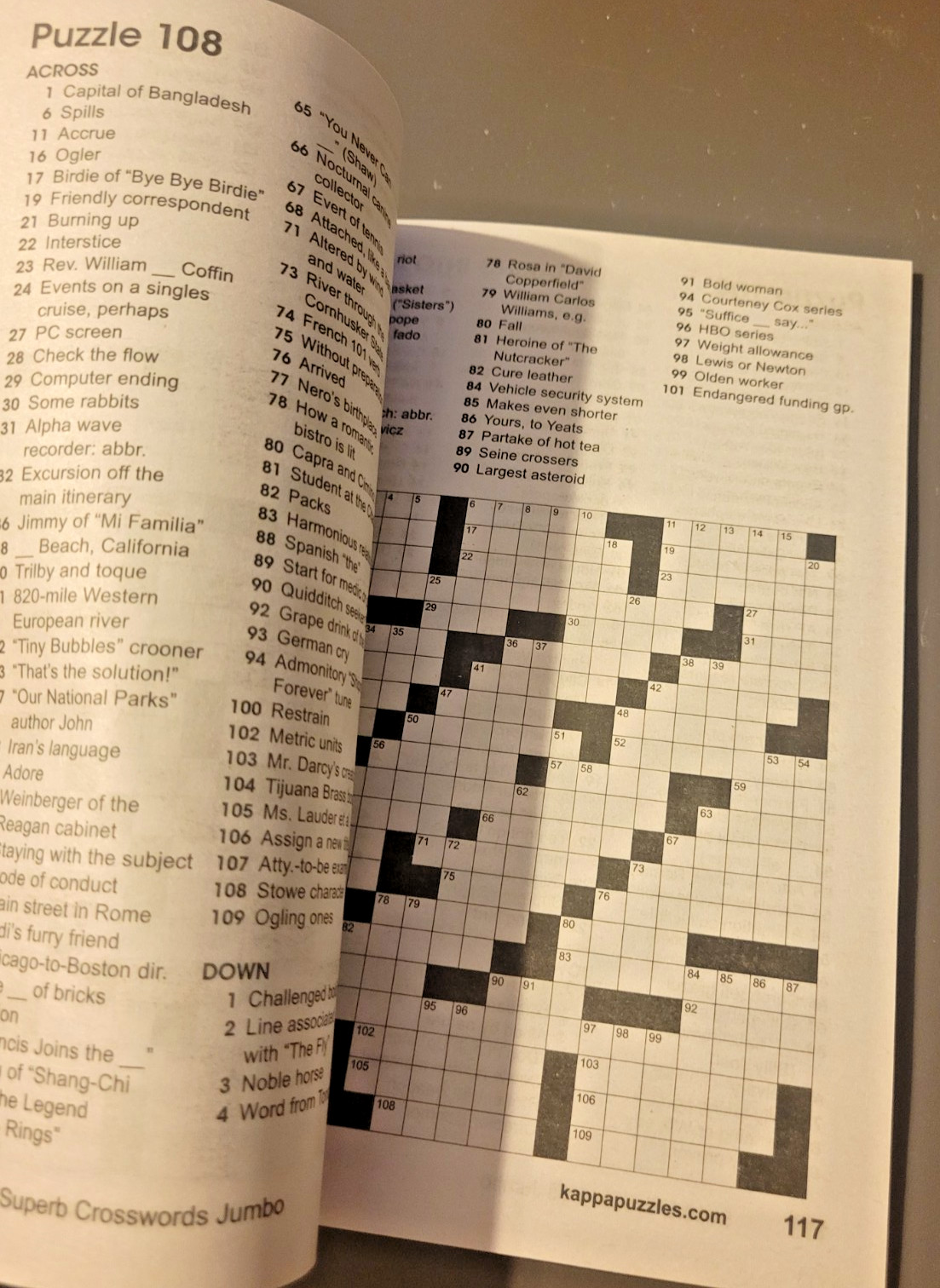 Superb Crosswords Jumbo – by Kappa – Volume 257 – 124 All-Themed Puzzles!