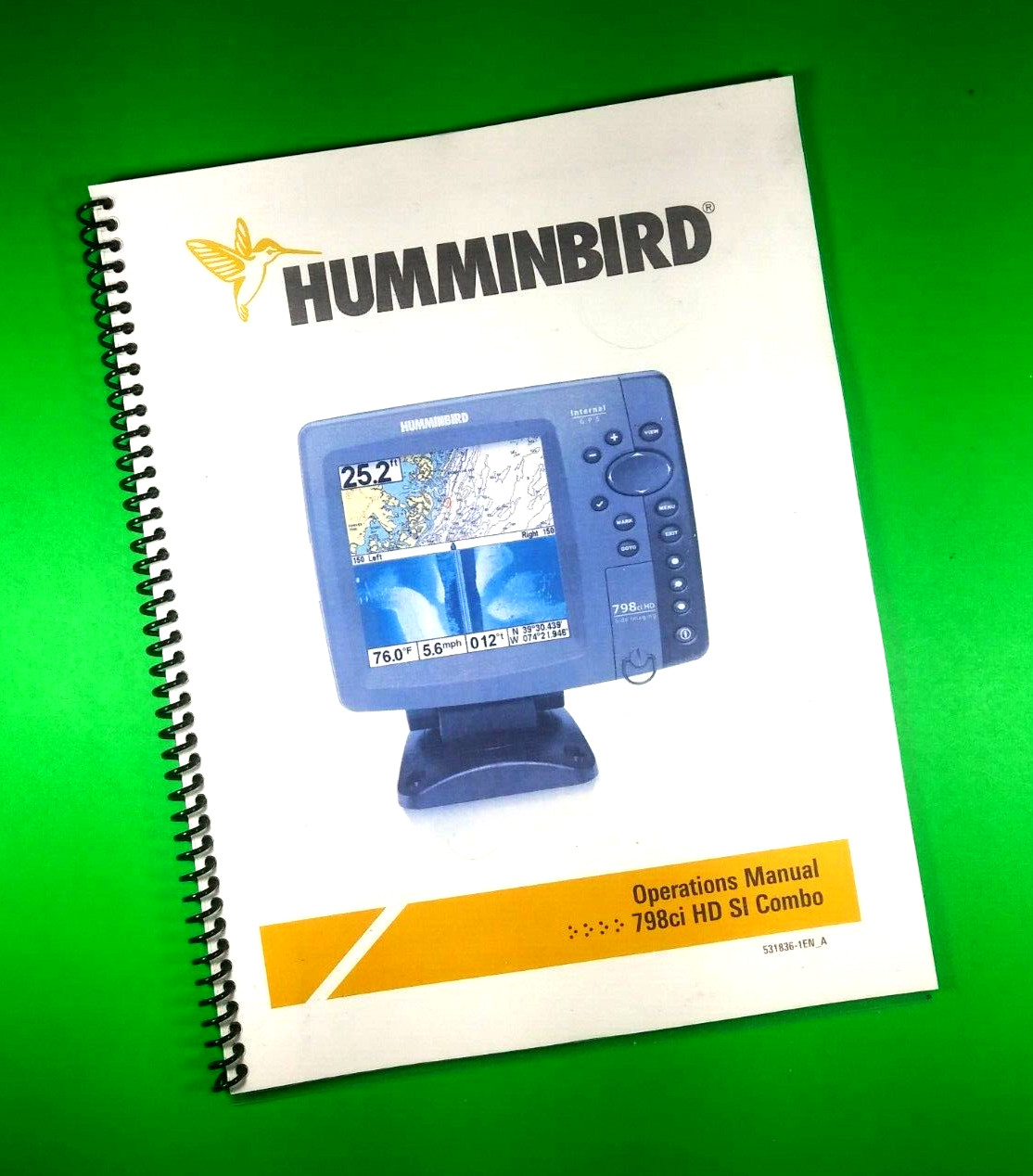 Owners Manual for Humminbird 798ci HD SI Combo, 200 Pages W/Clear Covers!