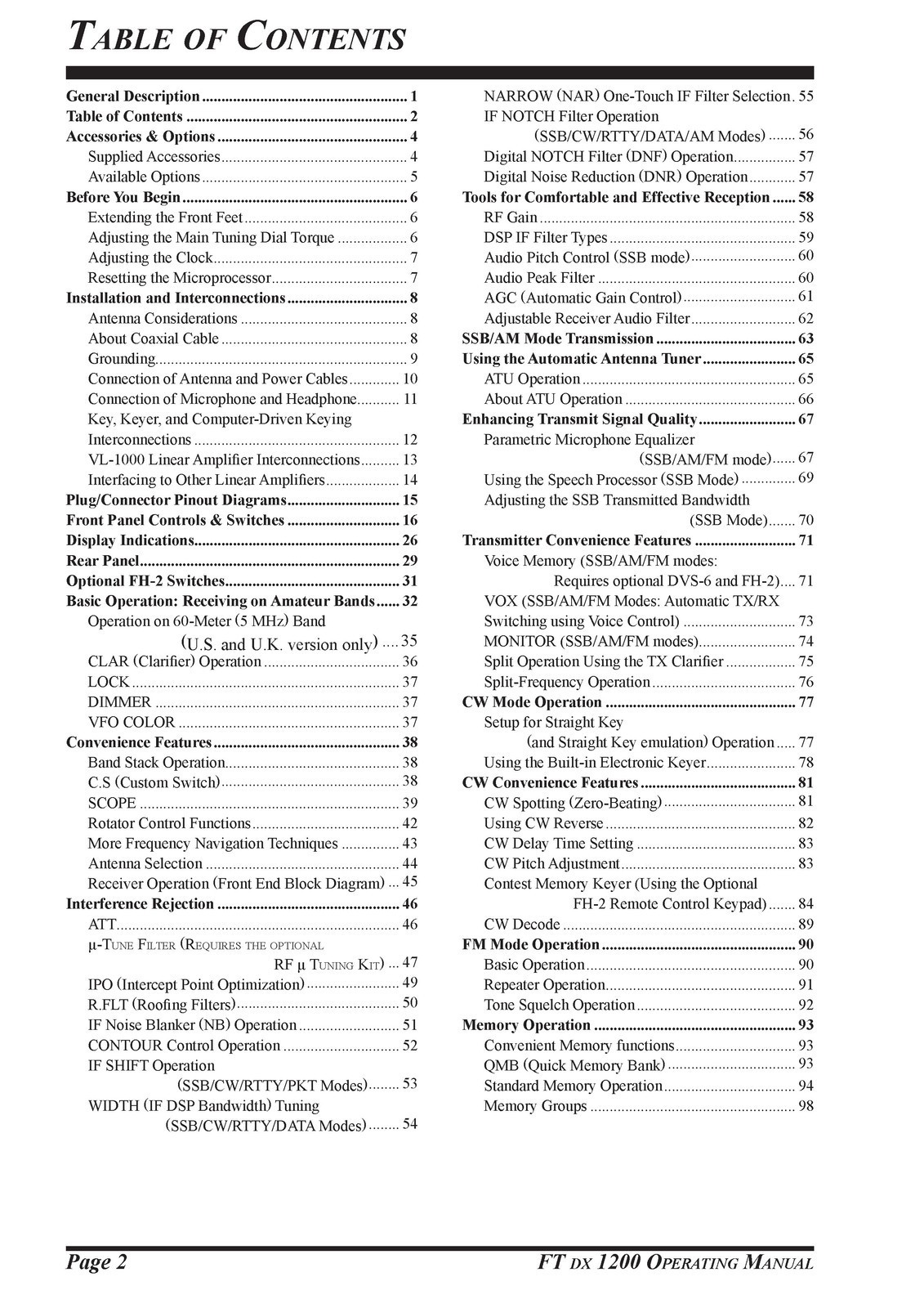 YAESU FTDX1200 Operating Manual – METAL WIRE BOUND – STURDY COVERS
