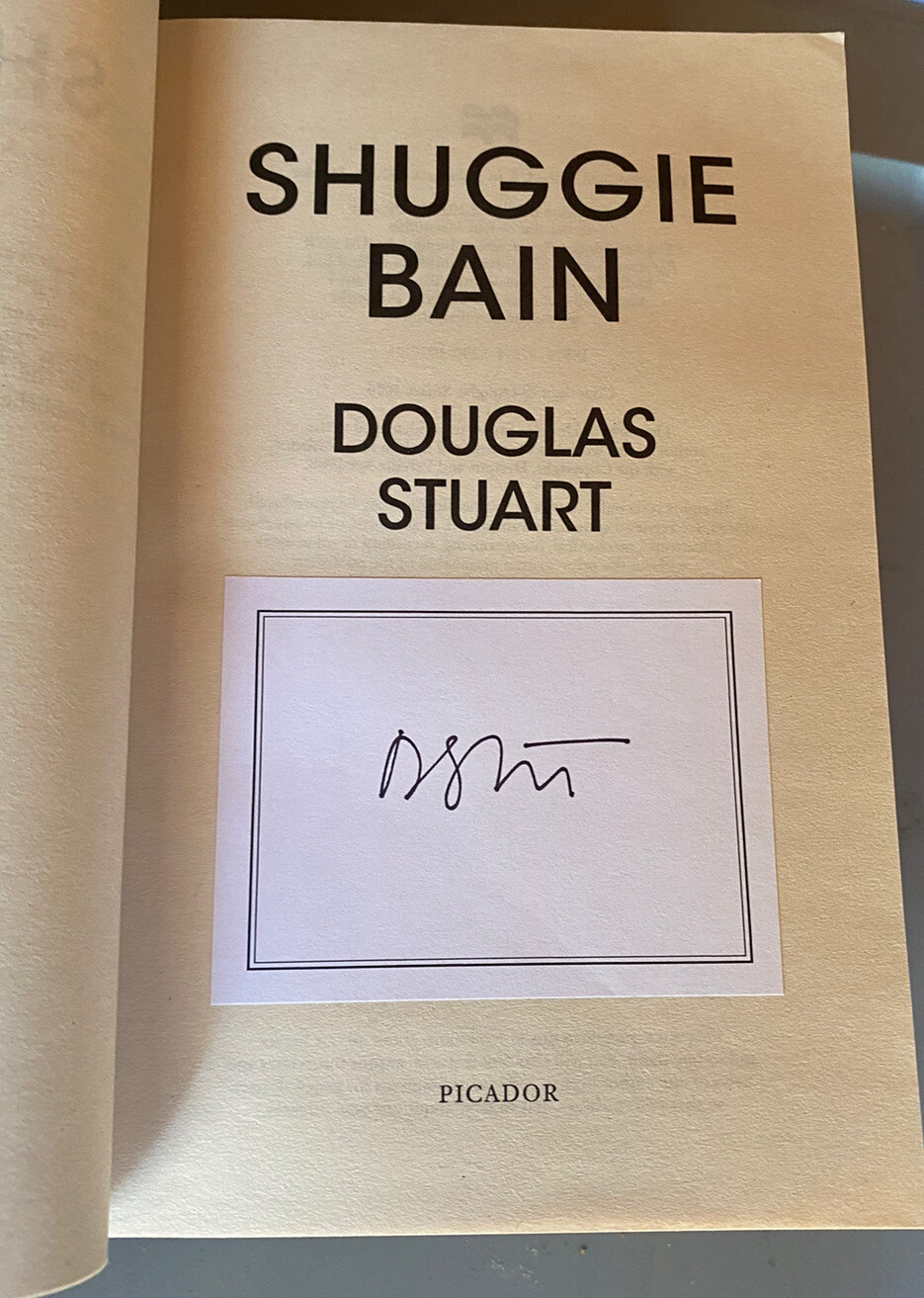 Douglas Stuart signed book Shuggie Bain Paperback