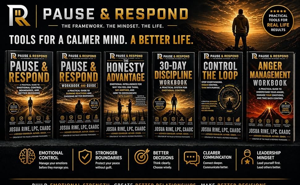 PAUSE & RESPOND Book + Workbook Bundle Emotional Intelligence & Anger Management