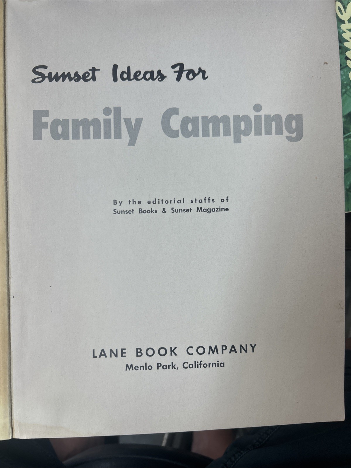 Rare Vintage 1959 Sunset Ideas for Family Camping Book Guide 8.5 x 10.75″