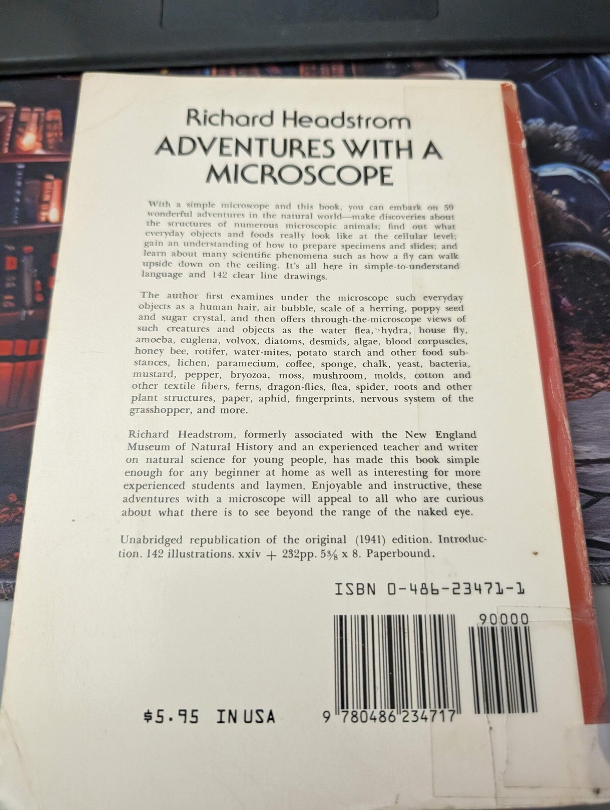 Adventures with a Microscope by Richard Headstrom (1977) Paperback GOOD
