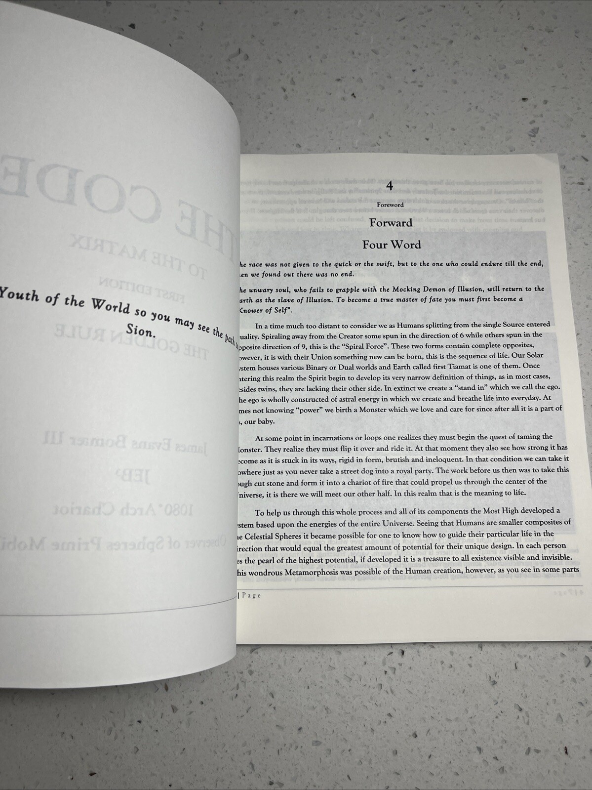 The Code To The Matrix By James Evans Bomaer III 1080 ,Large Book8.5*11.5, New