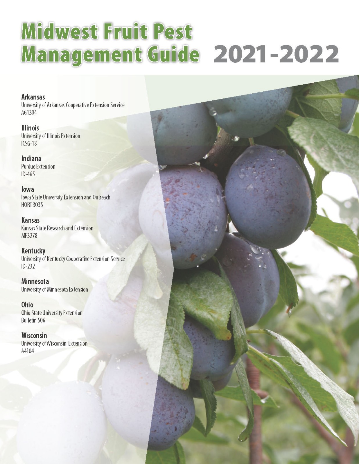 2021-2022 Midwest Fruit Pest Management Guide Spiral Bound 226 pages