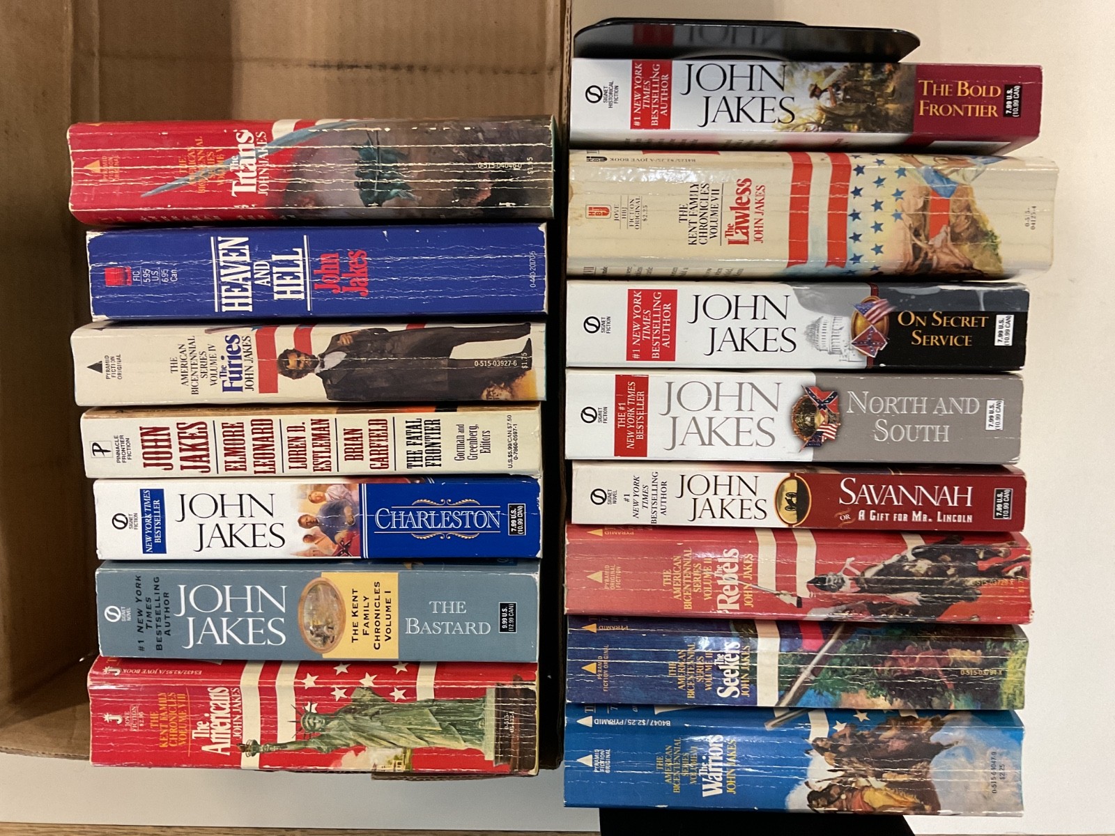 John Jakes PB lot of 15 Americans Bastard Charleston North and South Rebels