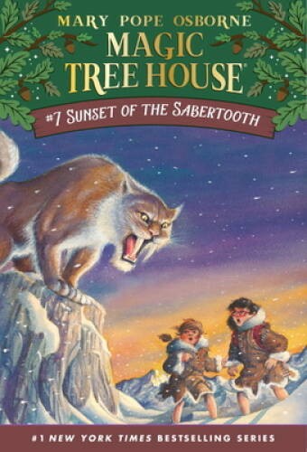 Sunset of the Sabertooth (Magic Tree House, No. 7) – Paperback – GOOD