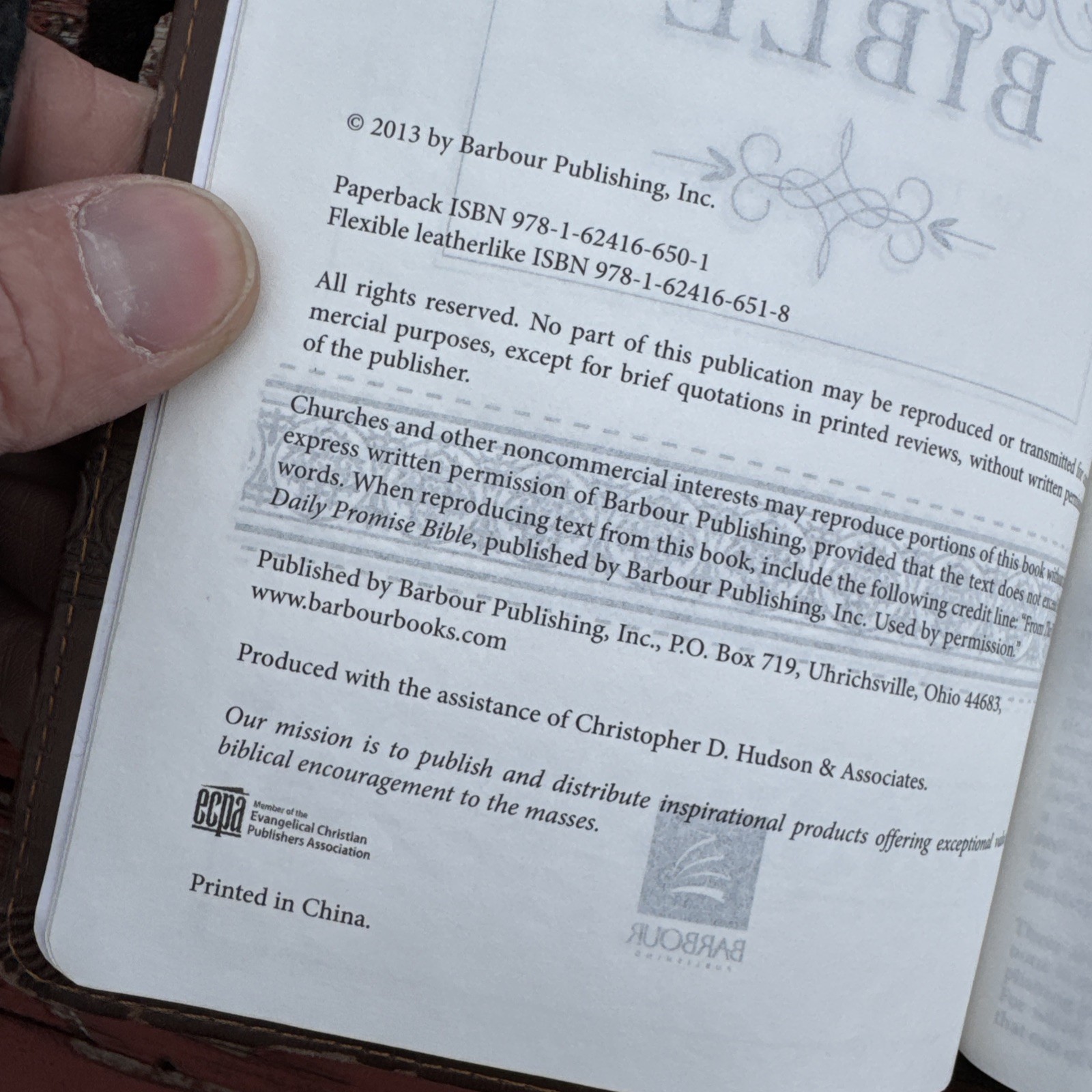 The King James Version Daily Promise Bible Barbour 2013