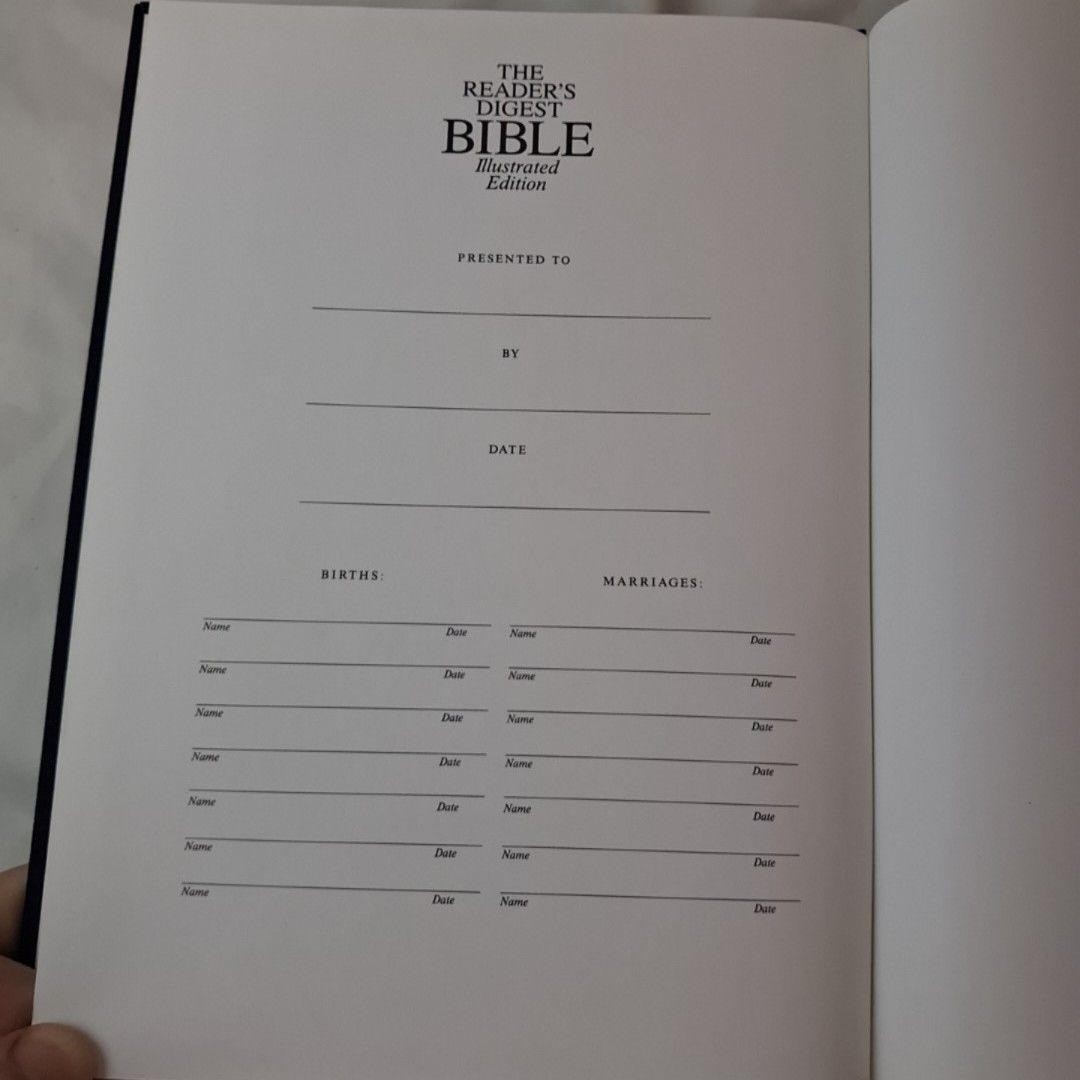 The Reader’s Digest Bible Illustrated Edition 1995 Hardcover Metzger Hammer