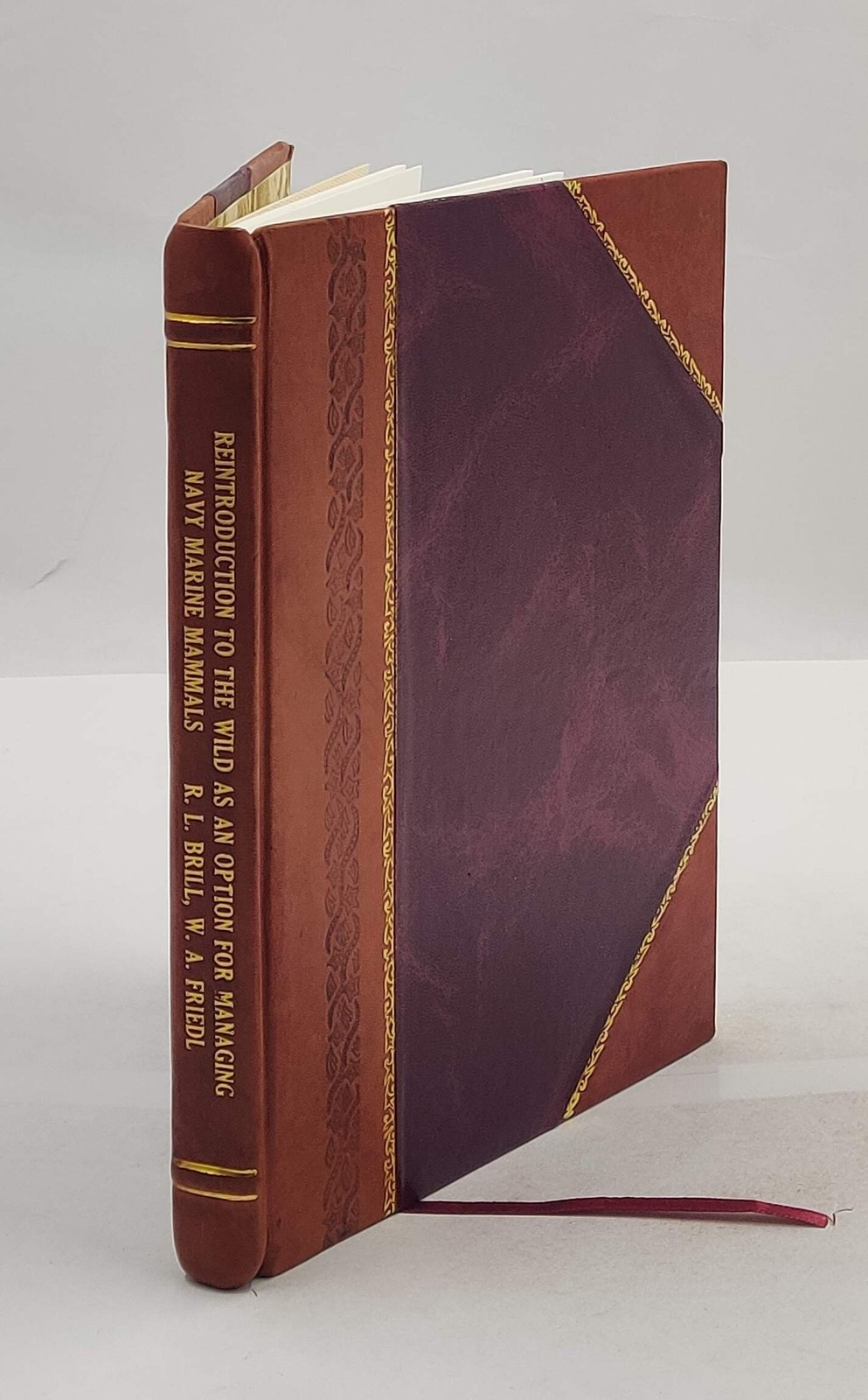 Reintroduction to the wild as an option for managing Navy marine [Leather Bound]