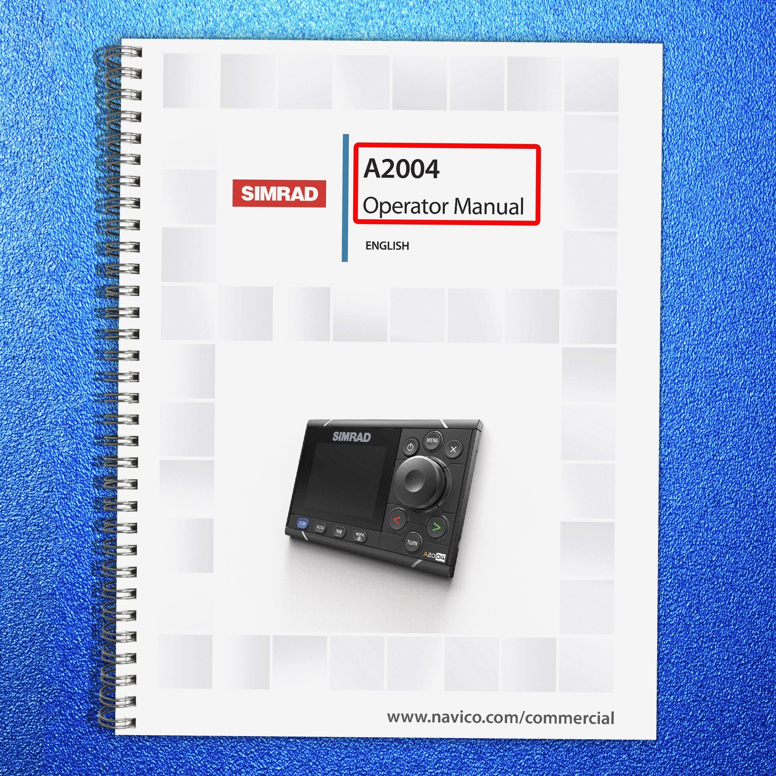 SIMRAD A2004 OPERATOR MANUAL – METAL WIRE BOUND – PROTECTIVE COVERING