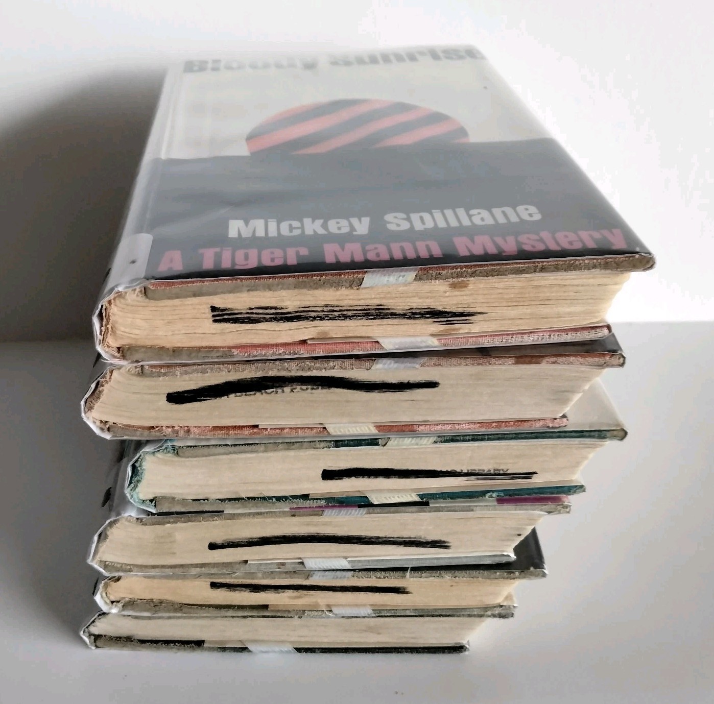 Mickey Spillane First Edition MIKE HAMMER Tiger Mann Mystery Lot 1960s HB ExLib