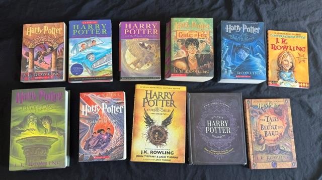 11 1-7 HARRY POTTER BOOK lot Rowling Set American PB HC Cursed Bard children kid