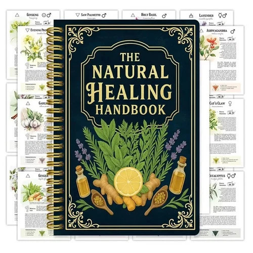 Natural Healing Handbook Spiral Bound Herbal Remedies Holistic Health Guide