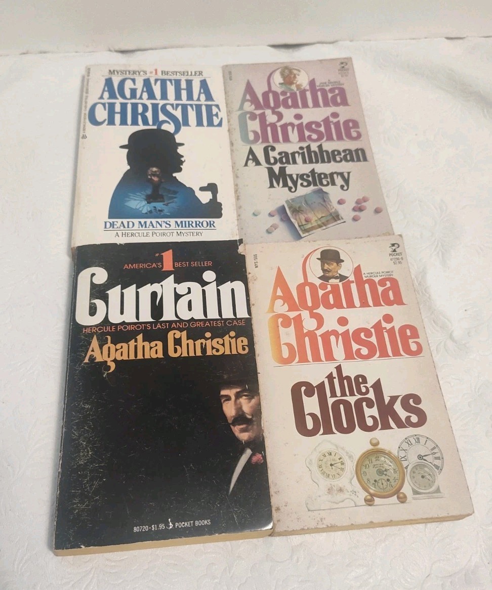 Agatha Christie Paperback Mystery Novels Pocket Books Job Lot of 4 Vintage A18