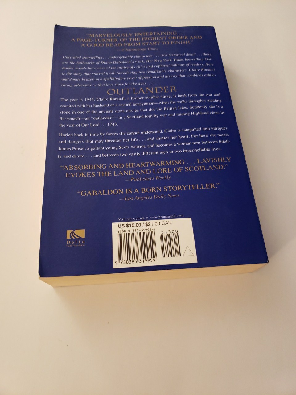 Outlander Ser.: Outlander : A Novel by Diana Gabaldon (1998, Trade Paperback)