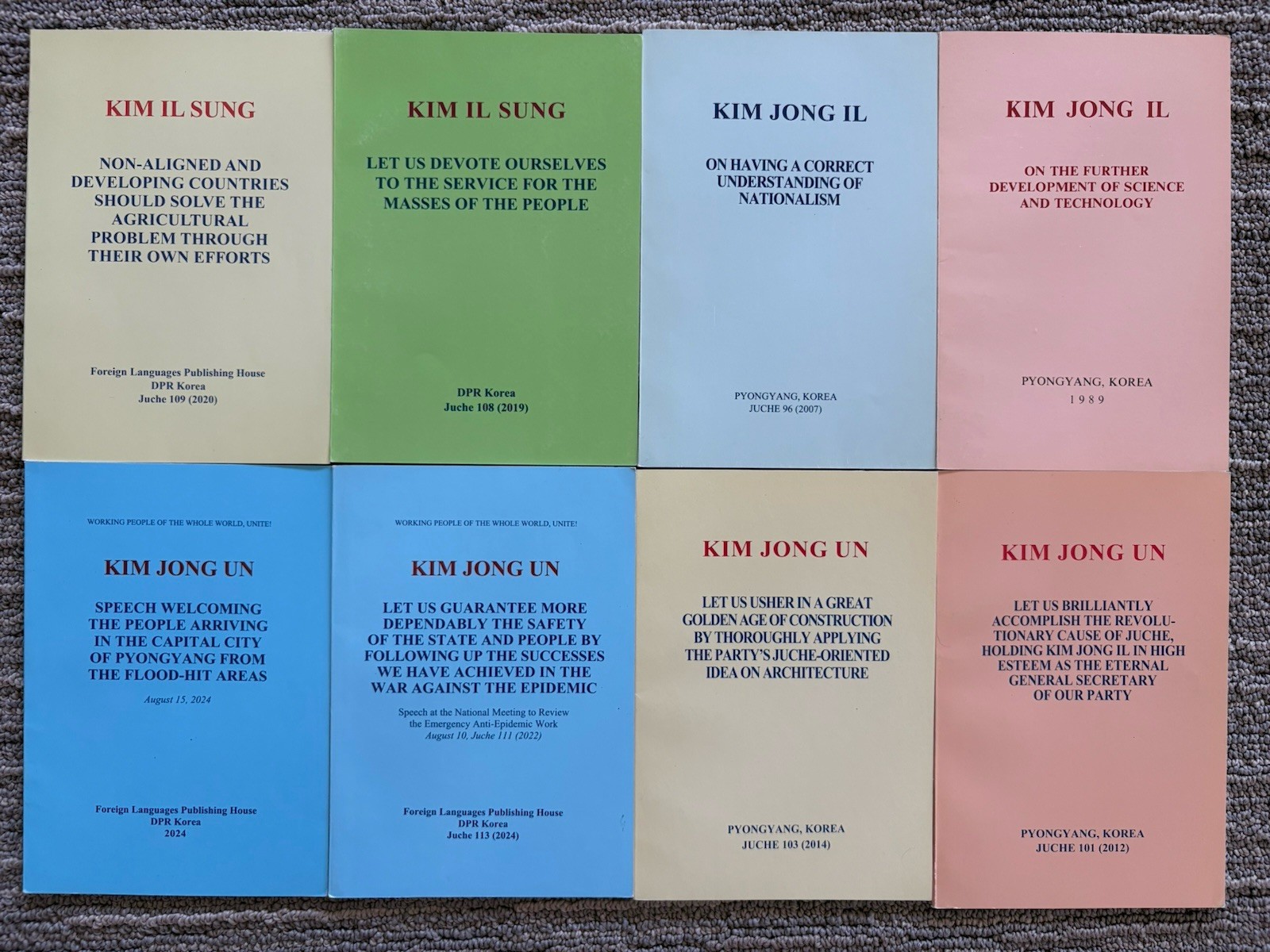 1 Korean Ideology Book From The Foreign Language Publishing House, Choose One
