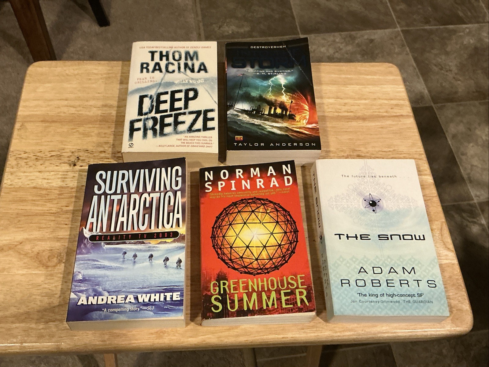 2000s Lot Of 5 Disaster/Apocalypse Paperback Books 1st Printings Nice Condition
