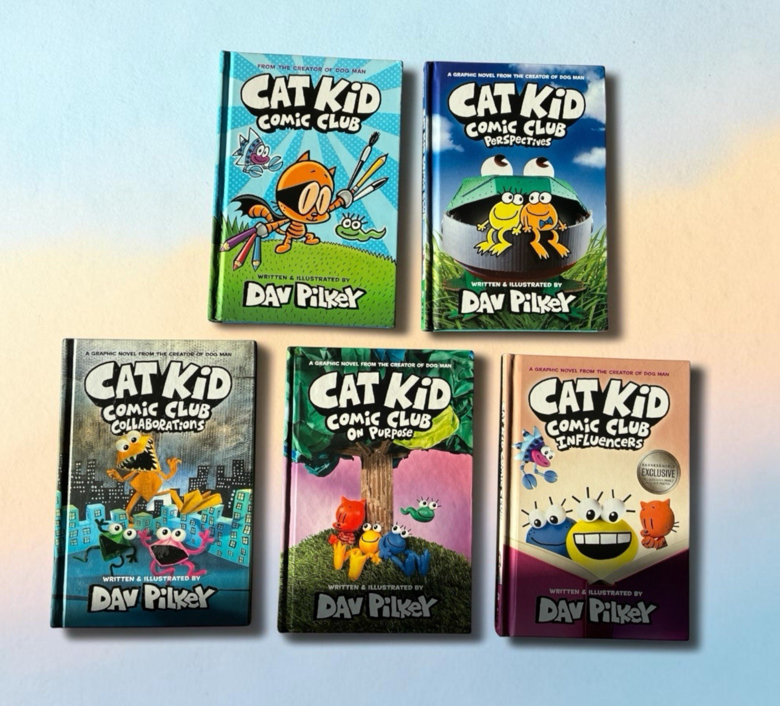 Cat Kid Comic Club #1-5 Hardcover Complete Set Dav Pilkey