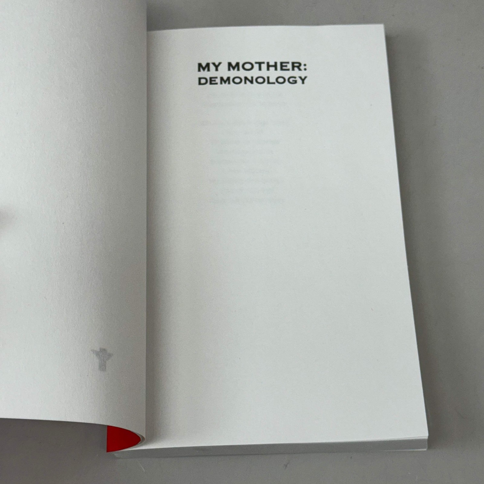 GROVE PRESS MY MOTHER: DEMONOLOGY A NOVEL By Kathy Acker Paperback Fiction