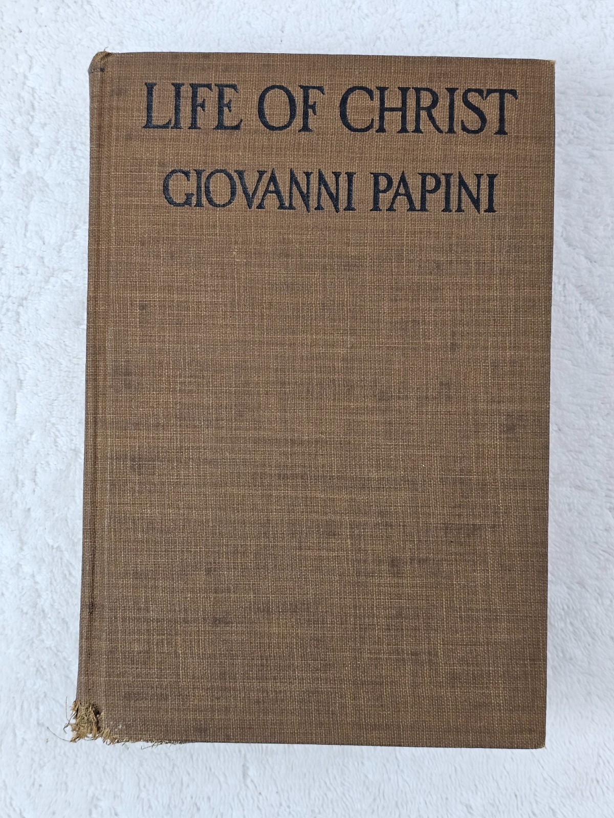 LIFE OF CHRIST by Giovanni Papini 1925 Translated – Harcourt Brace And Company