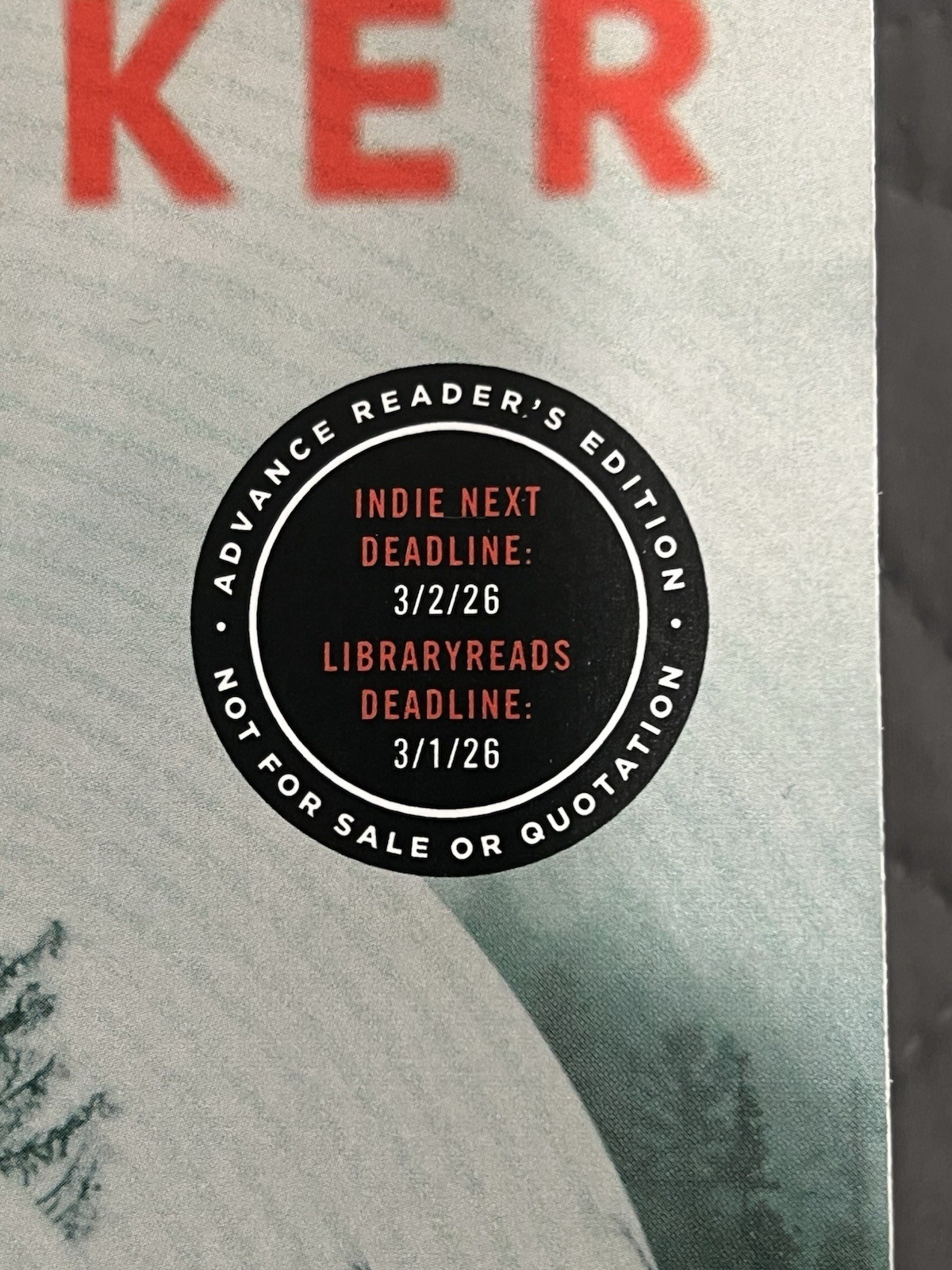 THE CARETAKER BY MARCUS KLIEWER ARC ADVANCED READERS COPY PAPERBACK
