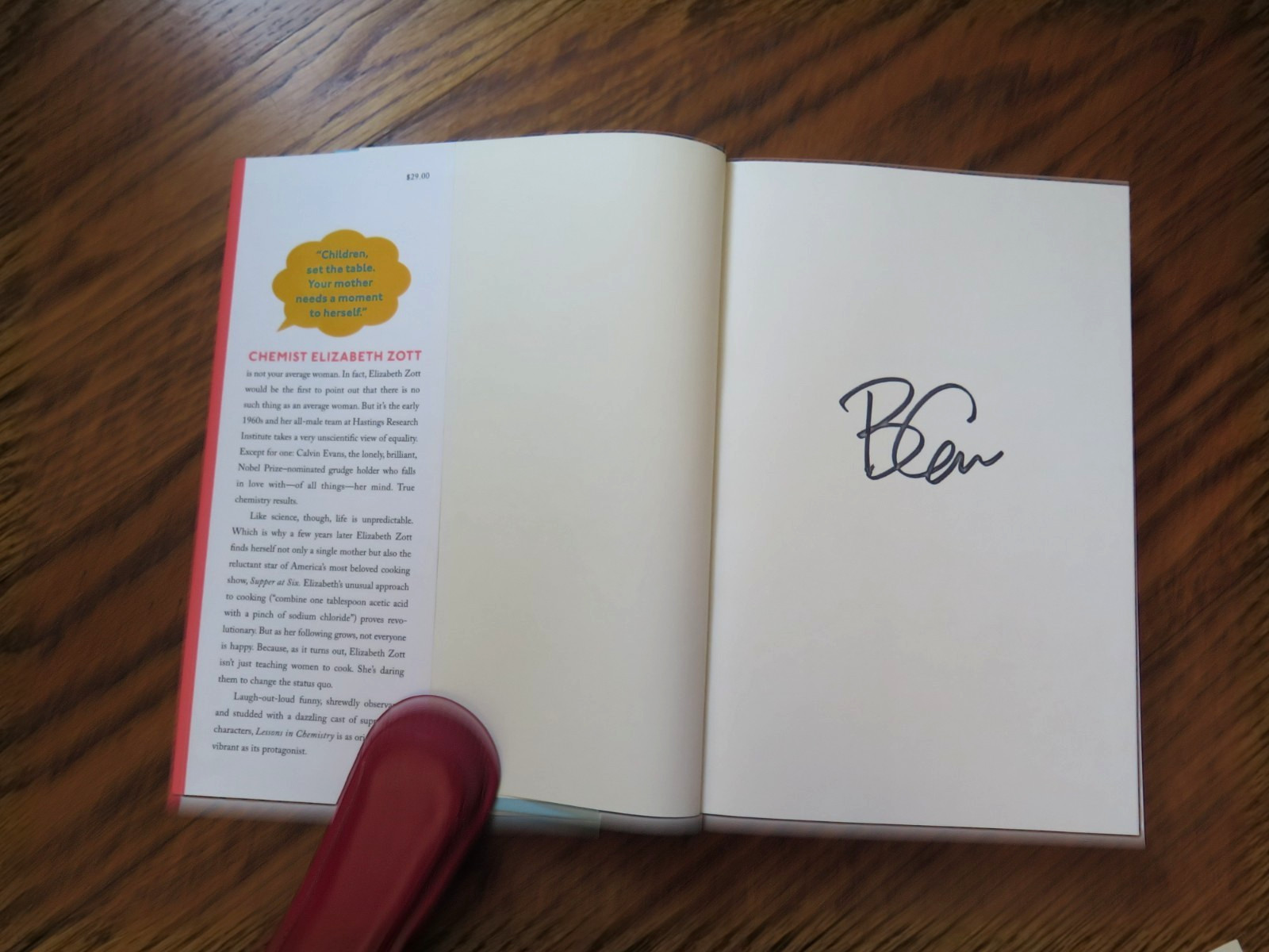 SIGNED by Bonnie Garmus | LESSONS IN CHEMISTRY | 1st Edition | MINT