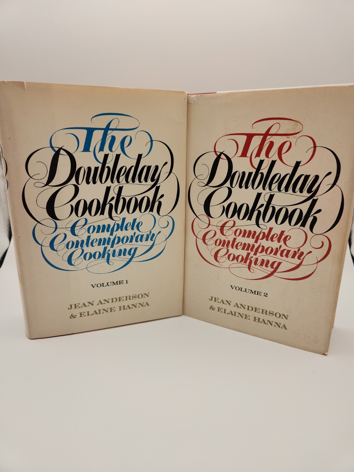 Vintage DOUBLEDAY COOKBOOK VOL. 1 & 2 Complete Contemporary Cooking 1975 HC