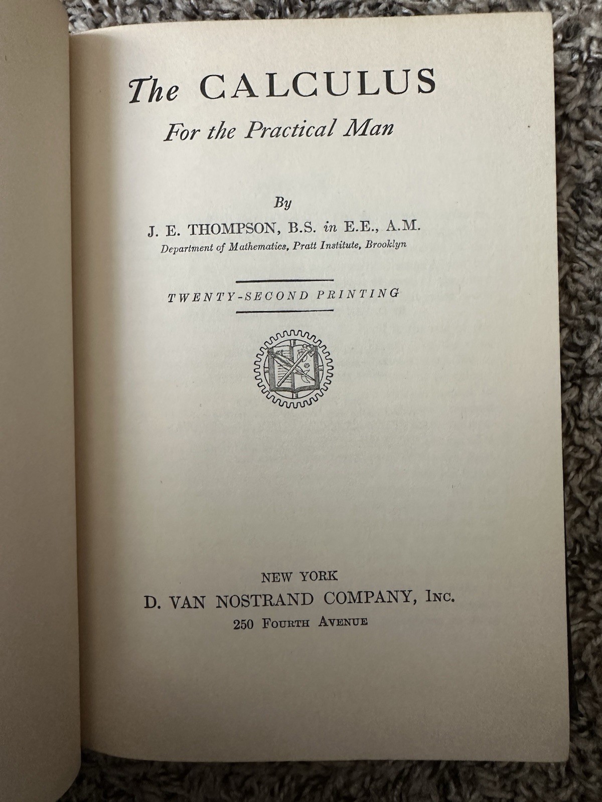 Set of 5 Mathematics For Self Study by J.E. Thompson Algebra Geometry Trig 1943