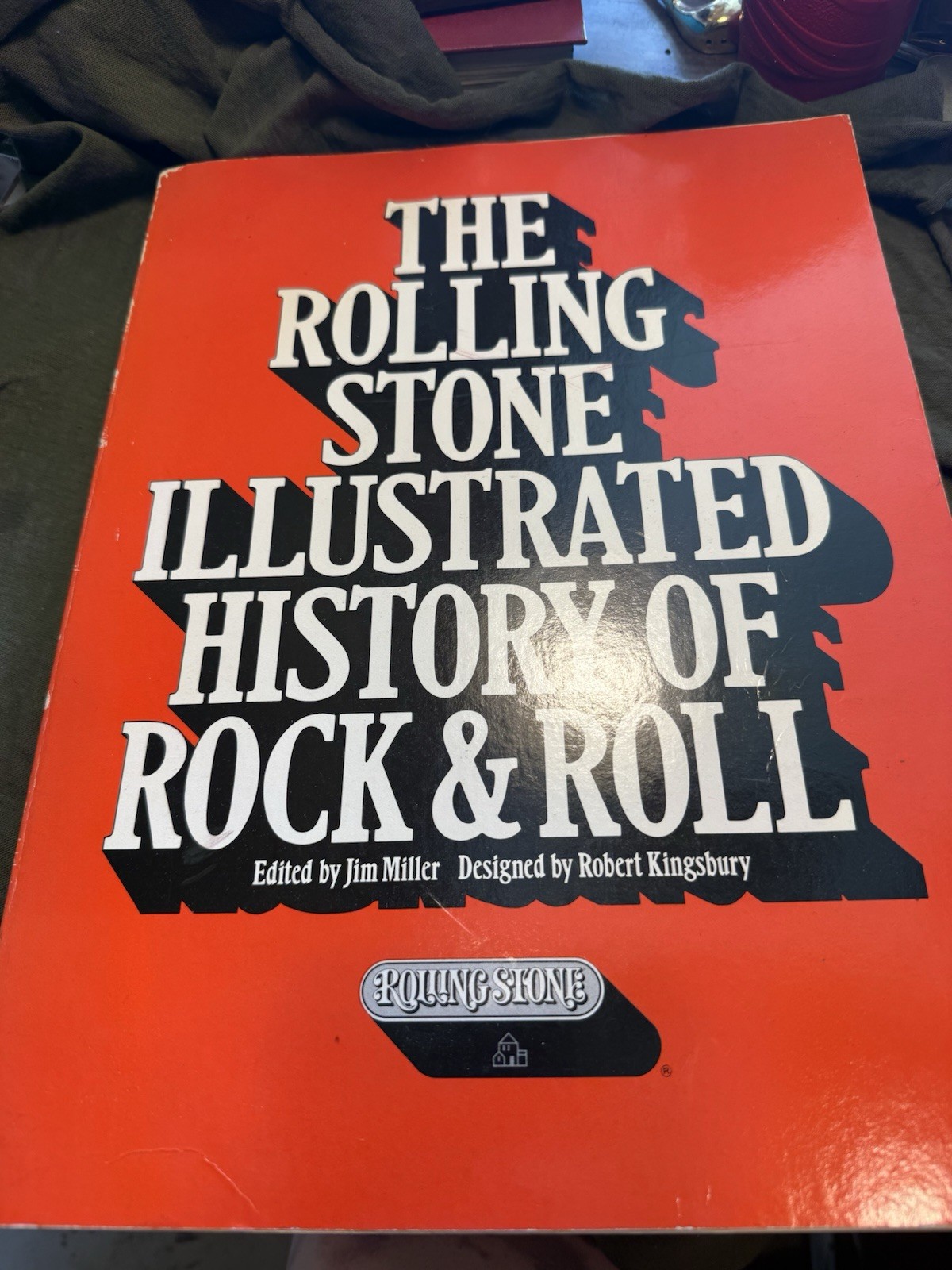 The Rolling Stone Illustrated History of Rock Roll 1976 Edition, 14″ X 10.75″.