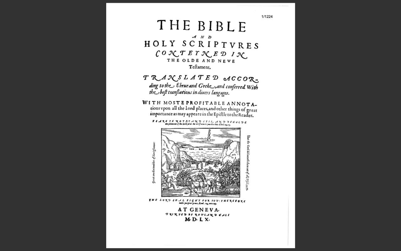 1560 Geneva Bible (E-Book) & Bonus 1599 Bible Ebook on CD-ROM -Scanned Original