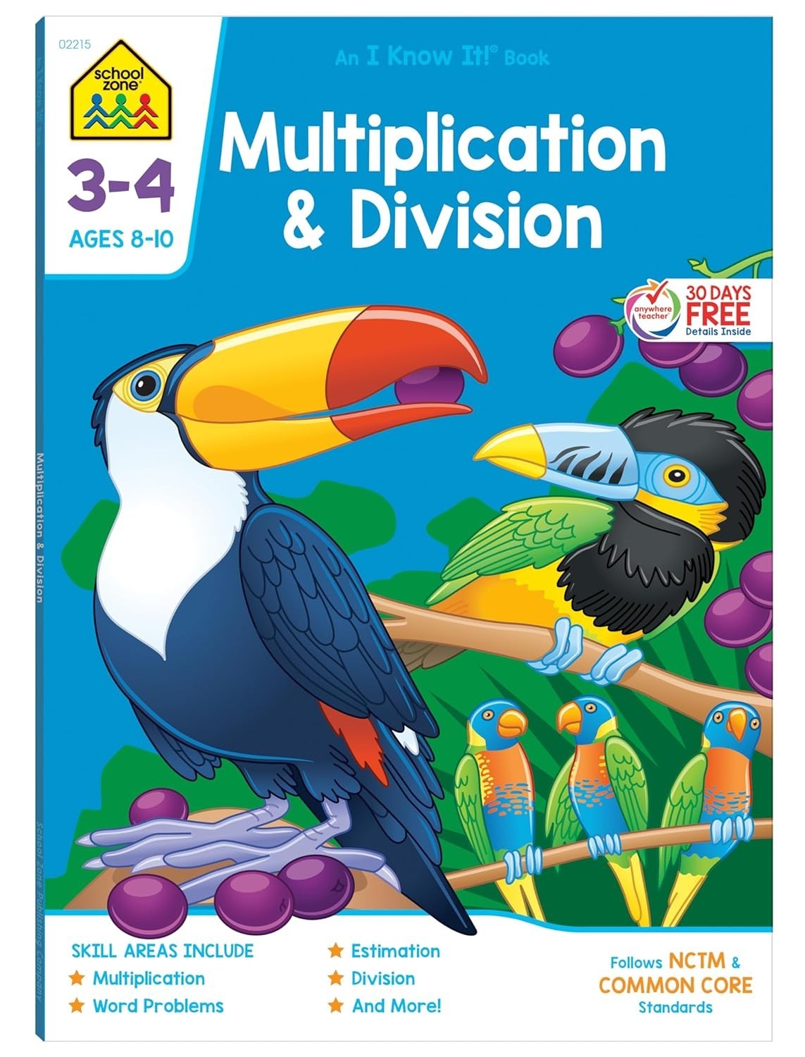 3rd 4th Grade Math Workbook Multiplication Practice Book for Kids Ages 8 to 10