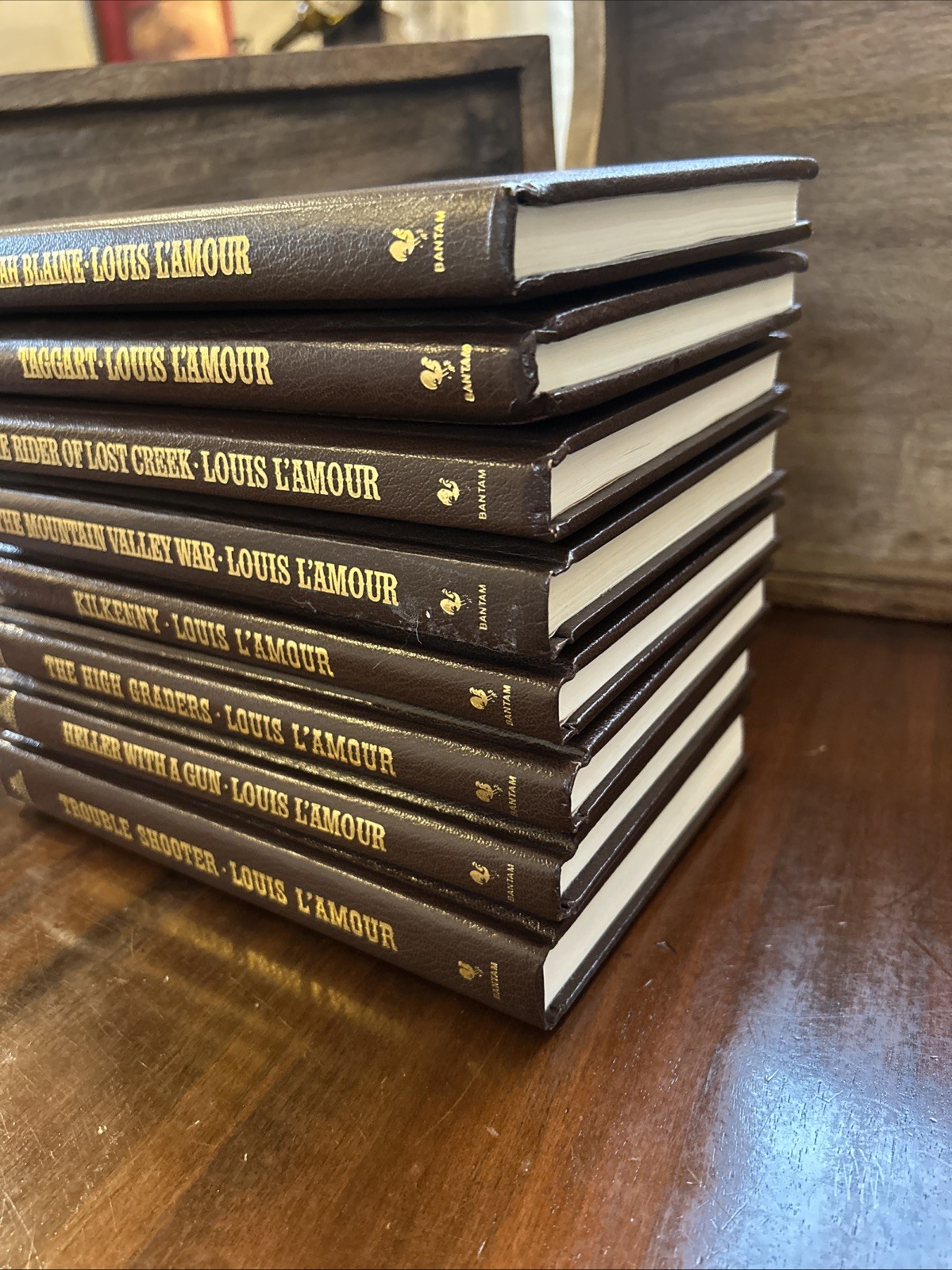Louis L’Amour Leatherette Hardcover Lot of 8 Kilkenny Gun Fighter/Lawman Stories