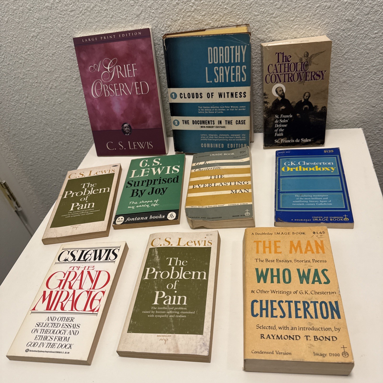 10 Vintage Christian Theology Books C.S. Lewis G.K. Chesterton Sayers PB HC