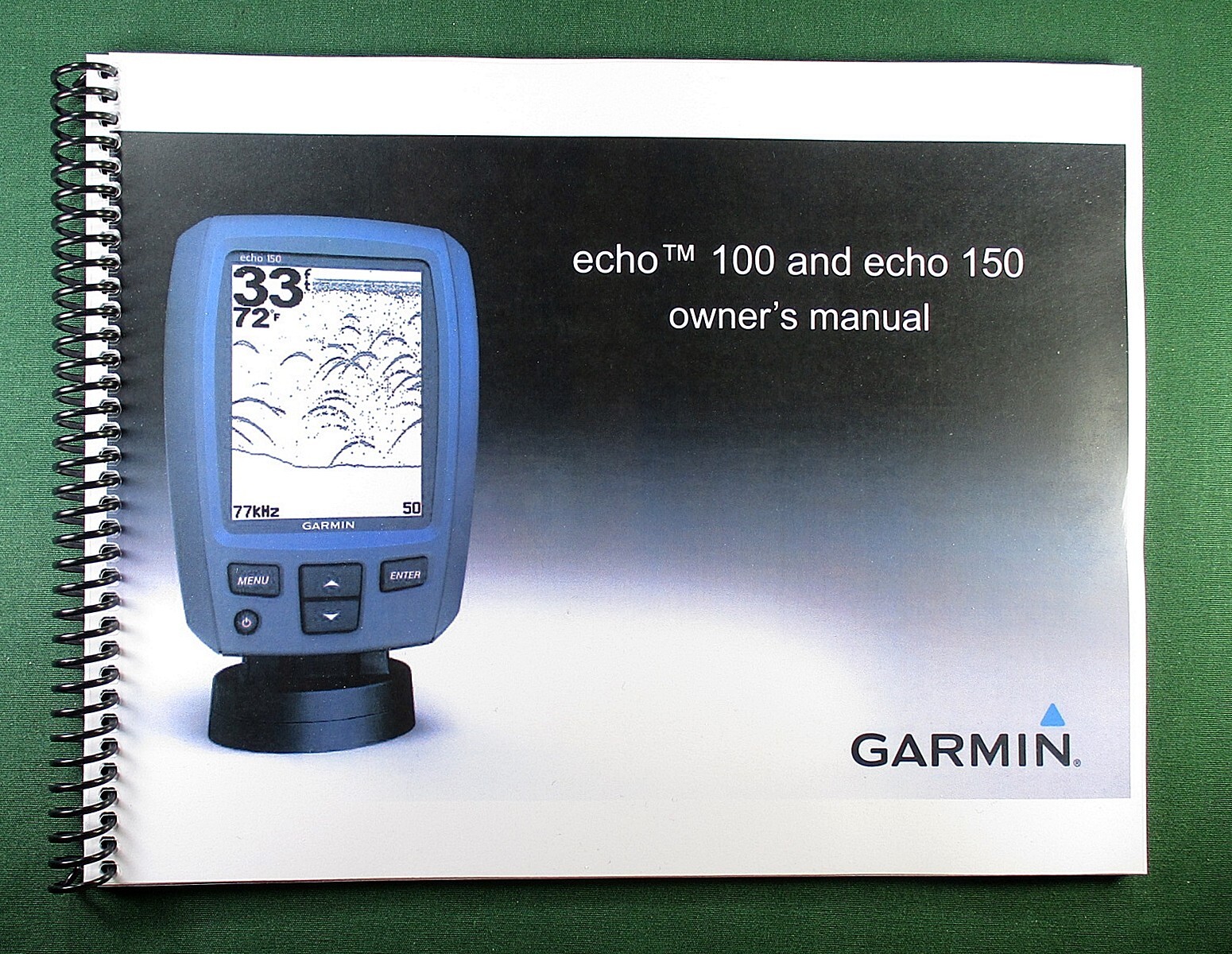 Garmin Echo 100 / 150 Owner’s Manual: Full Color 12 Pages & Clear Covers
