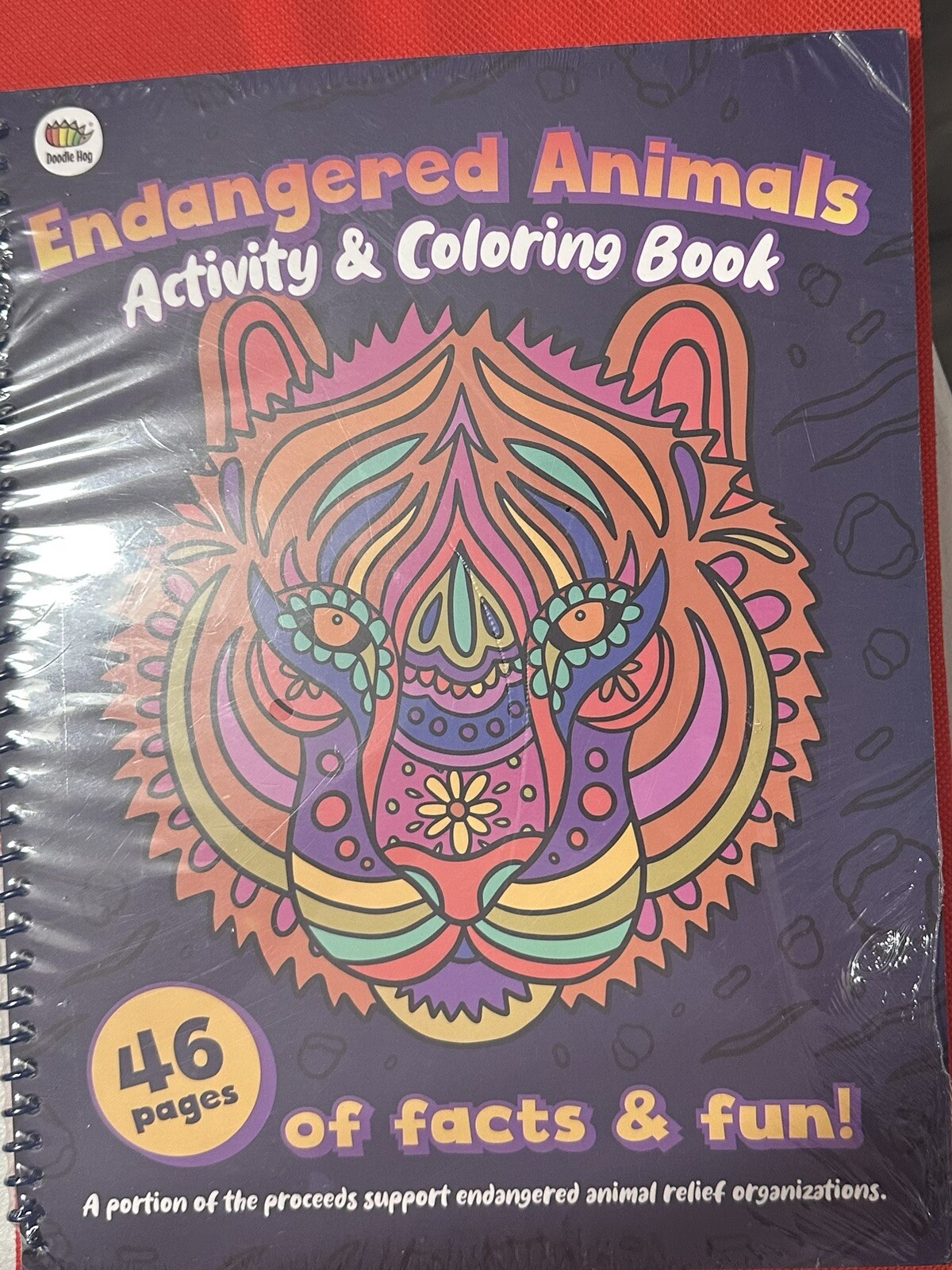 ENDANGERED ANIMALS ACTIVITY & COLORING BOOK 46 PAGES OF FACTS & FUN NEW – SEALED