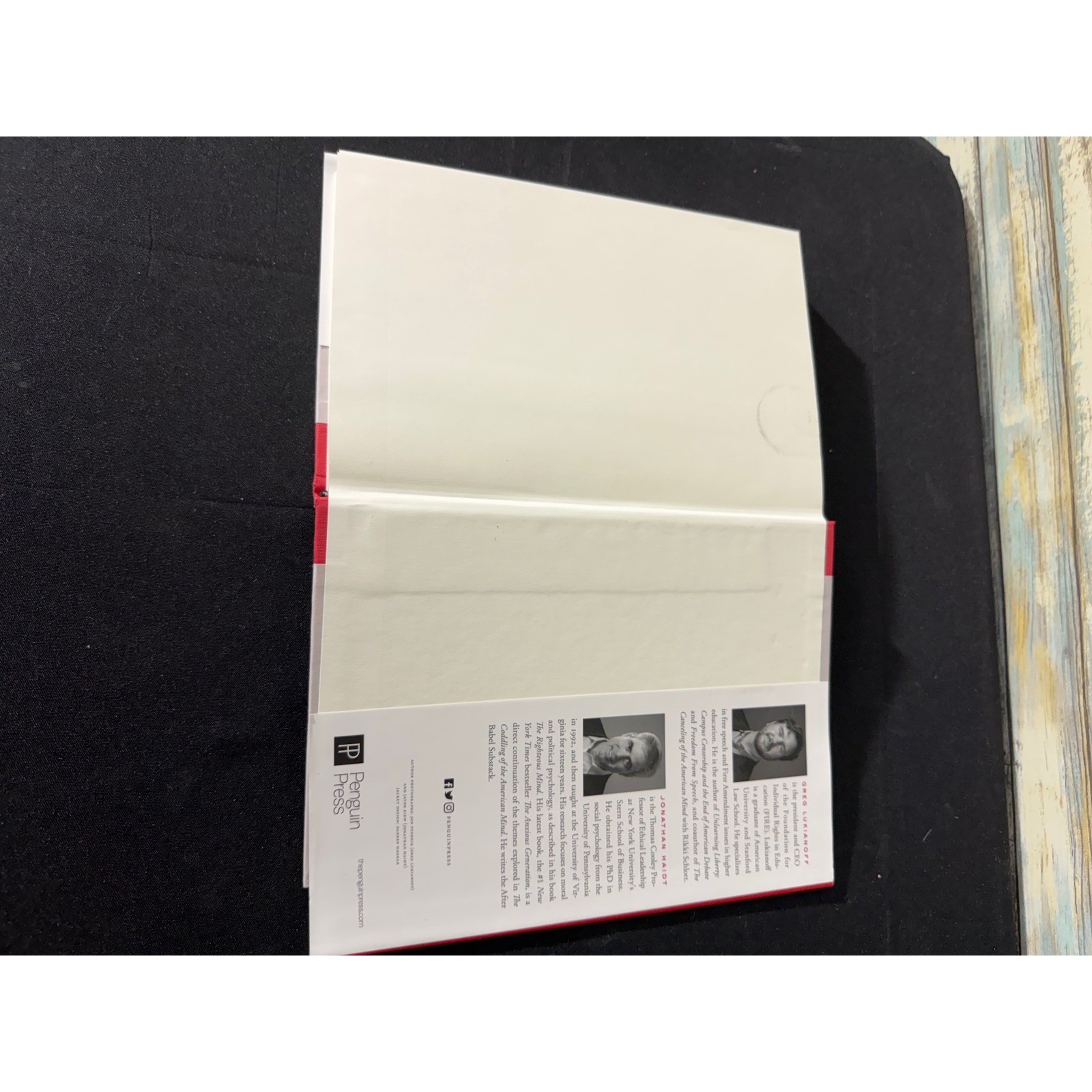 Penguin Press The Coddling of the American Mind OS Red Excellent Hardcover Book