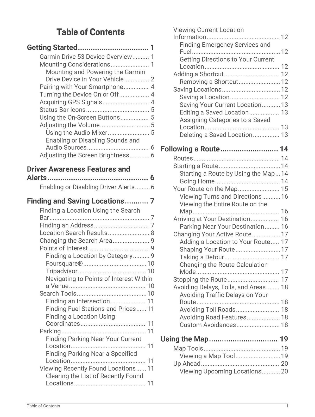 GARMIN DRIVE 53 AND LIVE TRAFFIC Owners Manual TOUGH SECURED – TOUGH COVERS