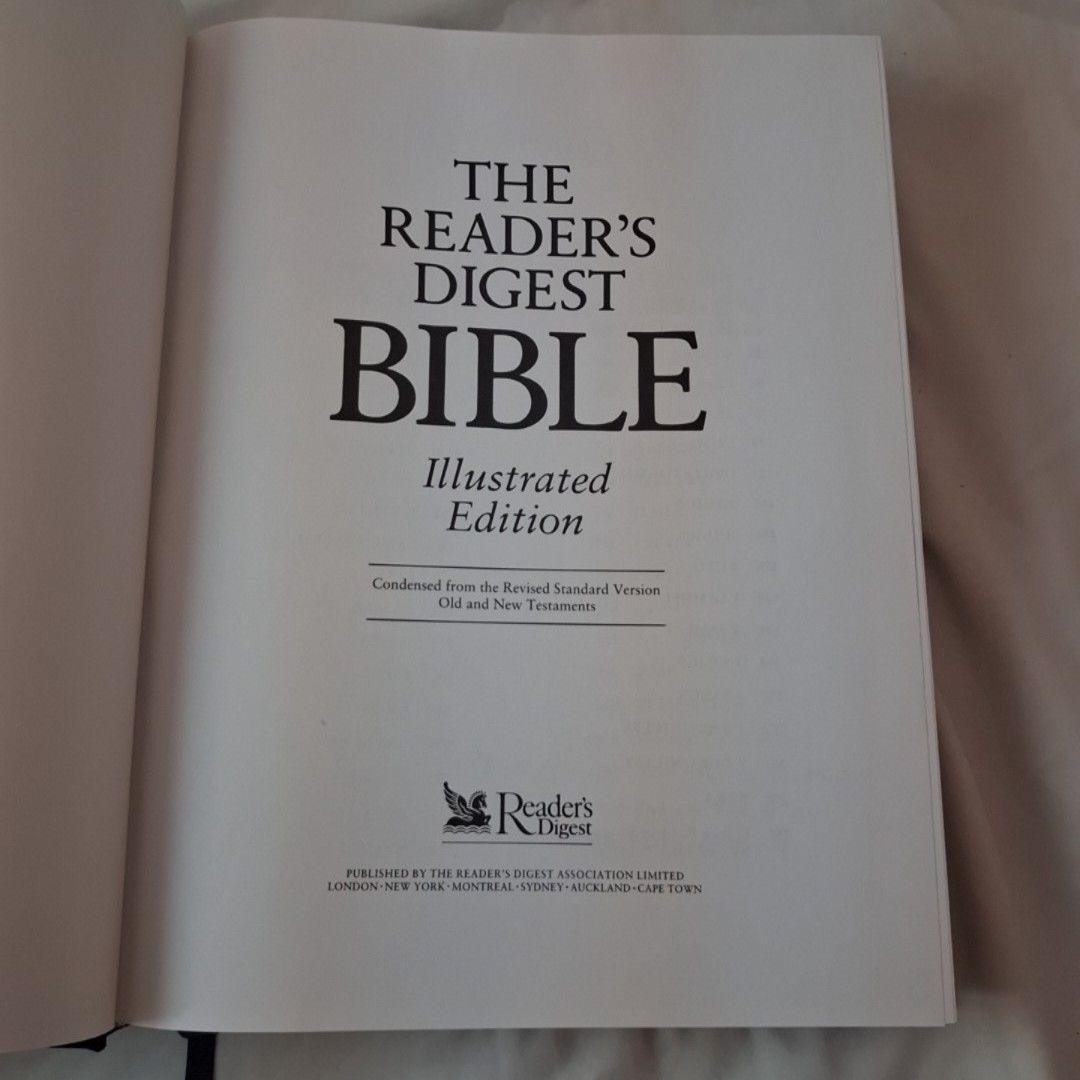The Reader’s Digest Bible Illustrated Edition 1995 Hardcover Metzger Hammer