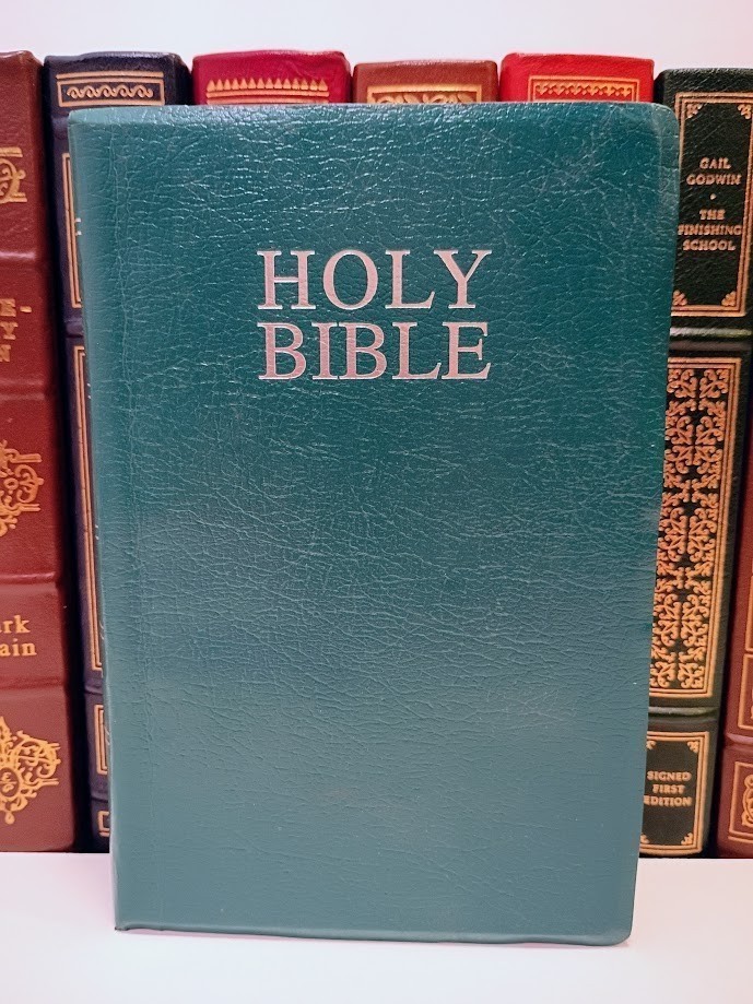 Holy Bible KJV King James Version Red Letter Teal Leathersoft Zondervan Helps VG