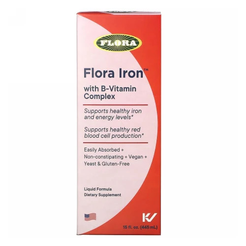 Iron with B-Vitamin Complex 15 Oz By Flora