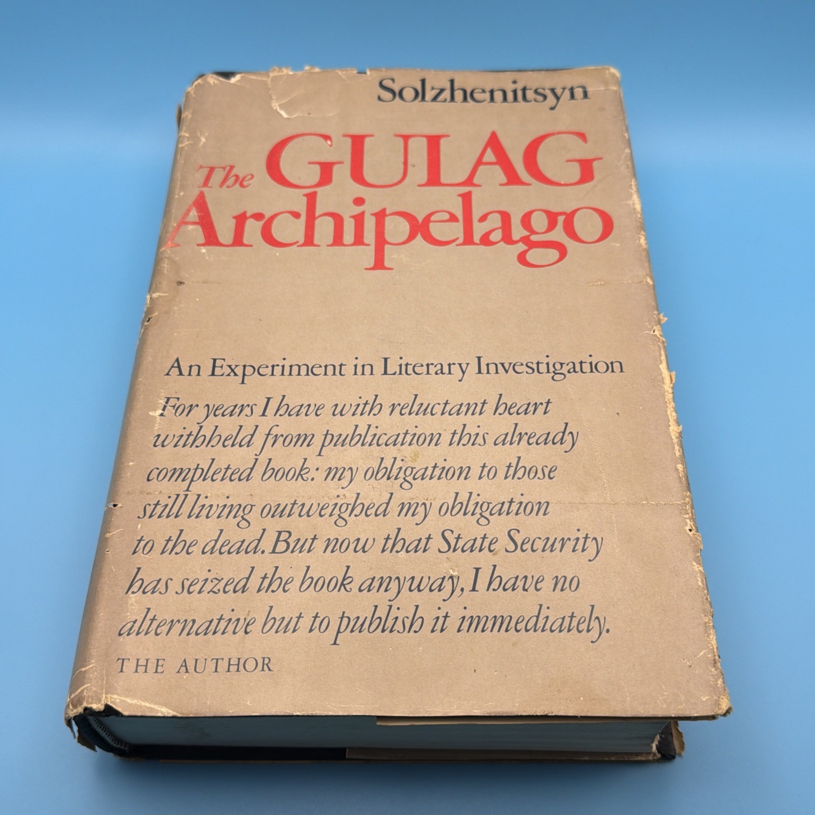 The Gulag Archipelago by Aleksandr Solzhenitsyn – 1974 – 1st Edition – HC/DJ