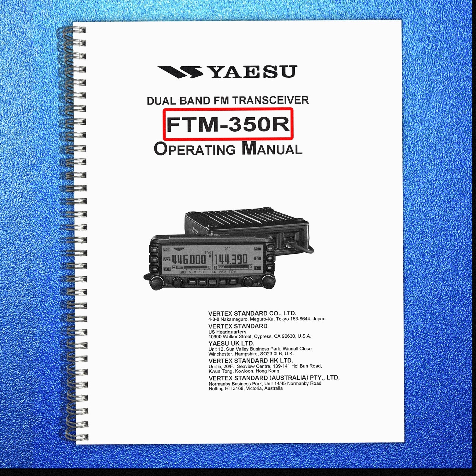 YAESU FTM-350R Dual Band FM Transceiver Operating Manual , FOLDOUTS