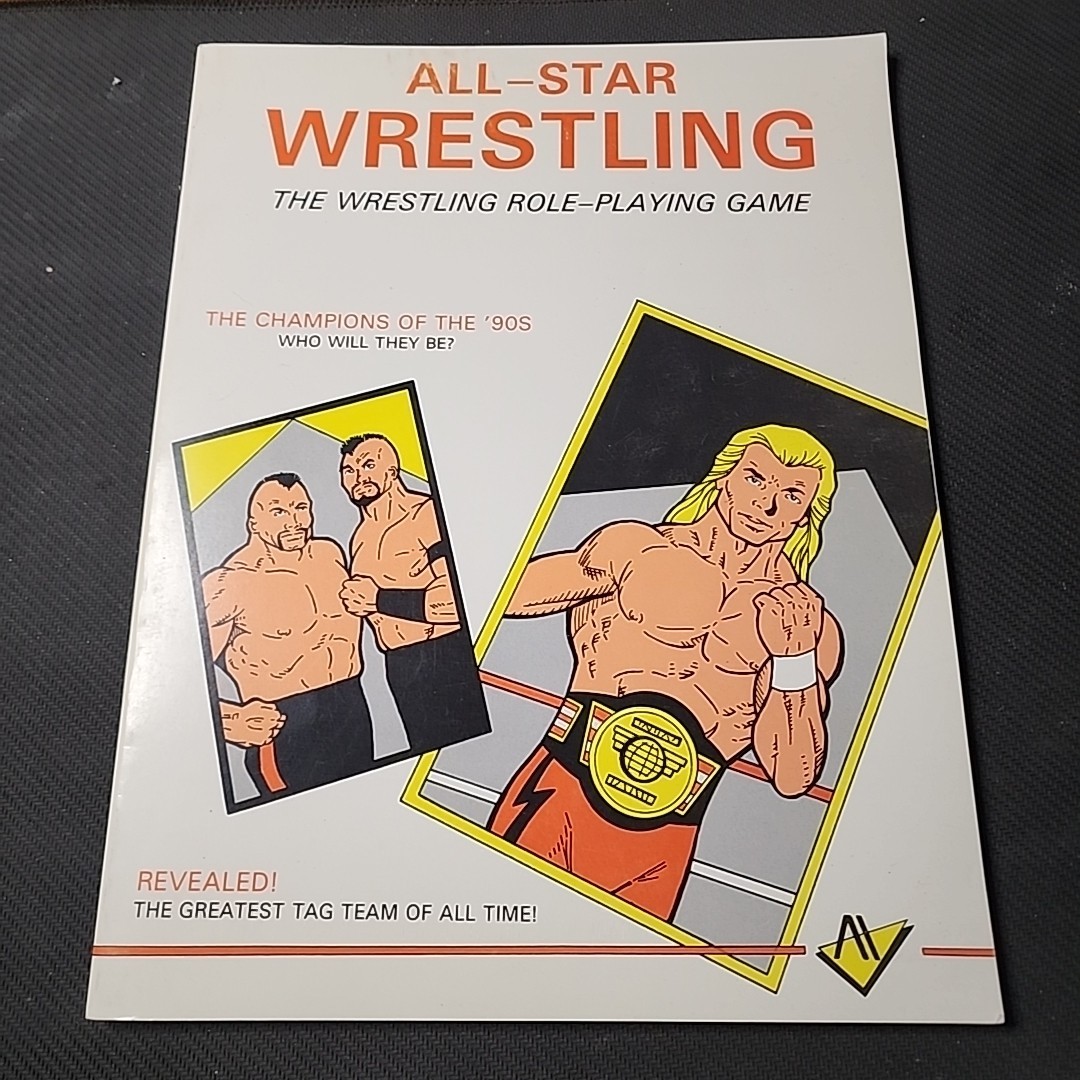 All Star Wrestling Role Playing Game Manual Book (1991 Afterthought Images) Rare